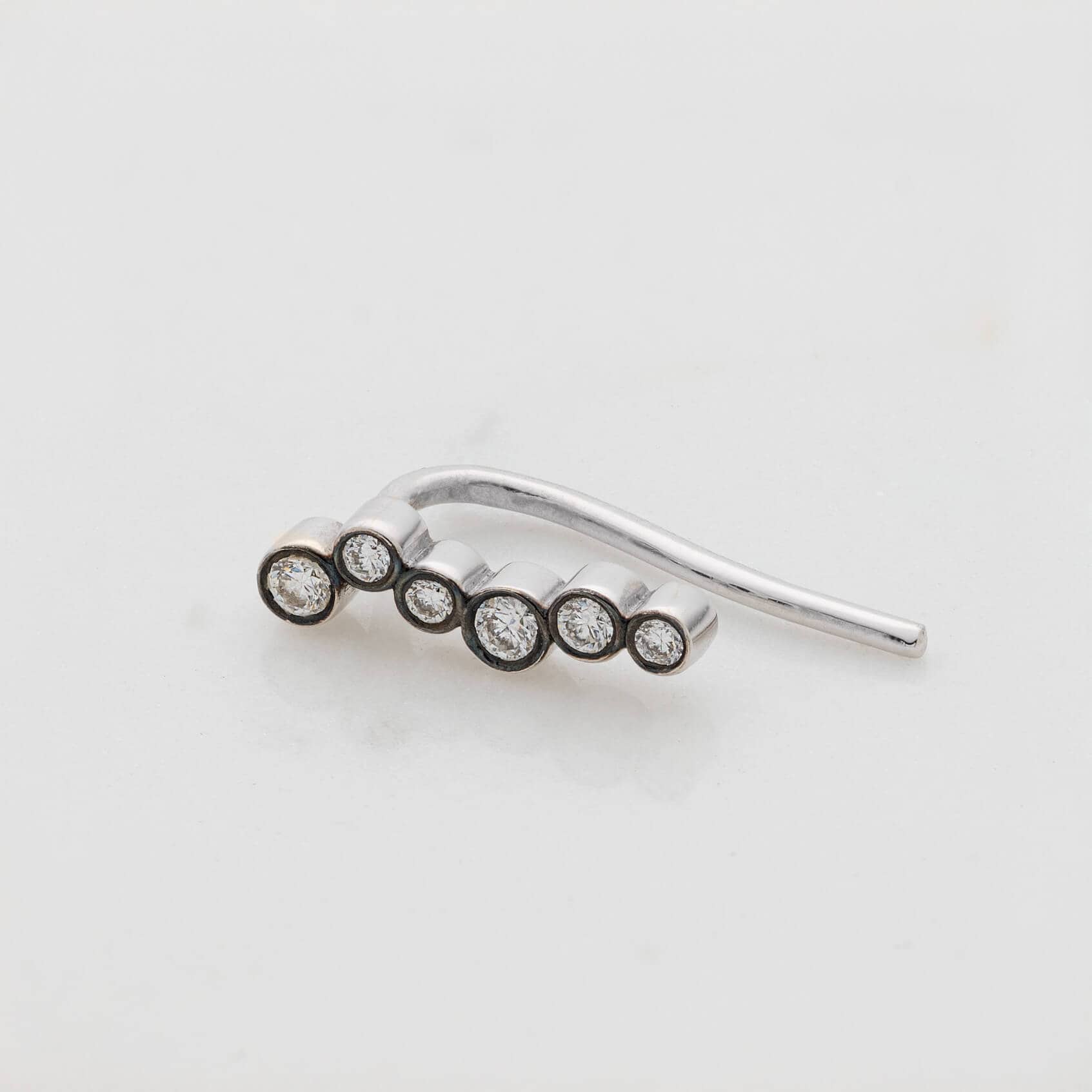 Single climber small diamond earring — Melina Fachidis (2)