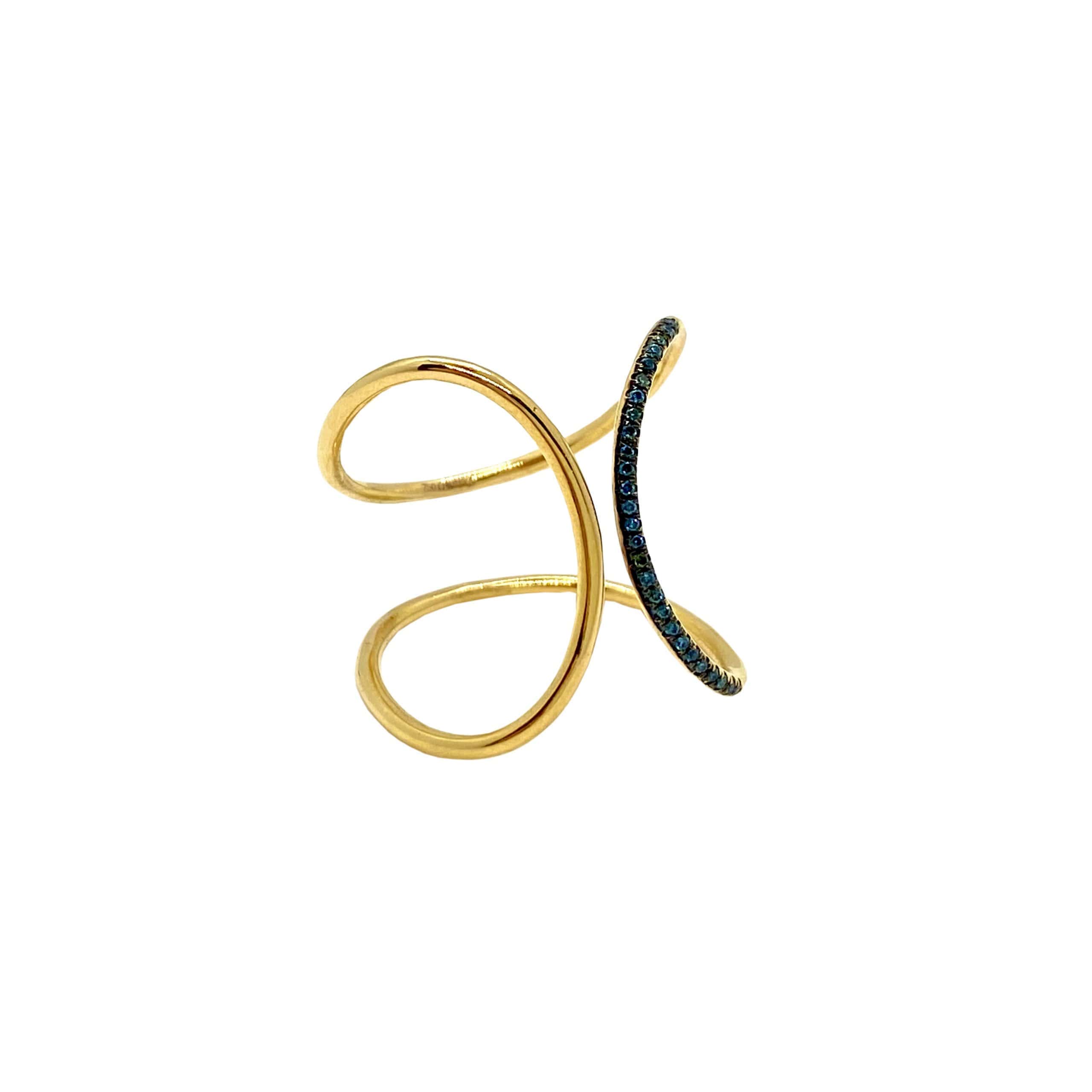 Curved blue diamond ring — Melina Fachidis (4)