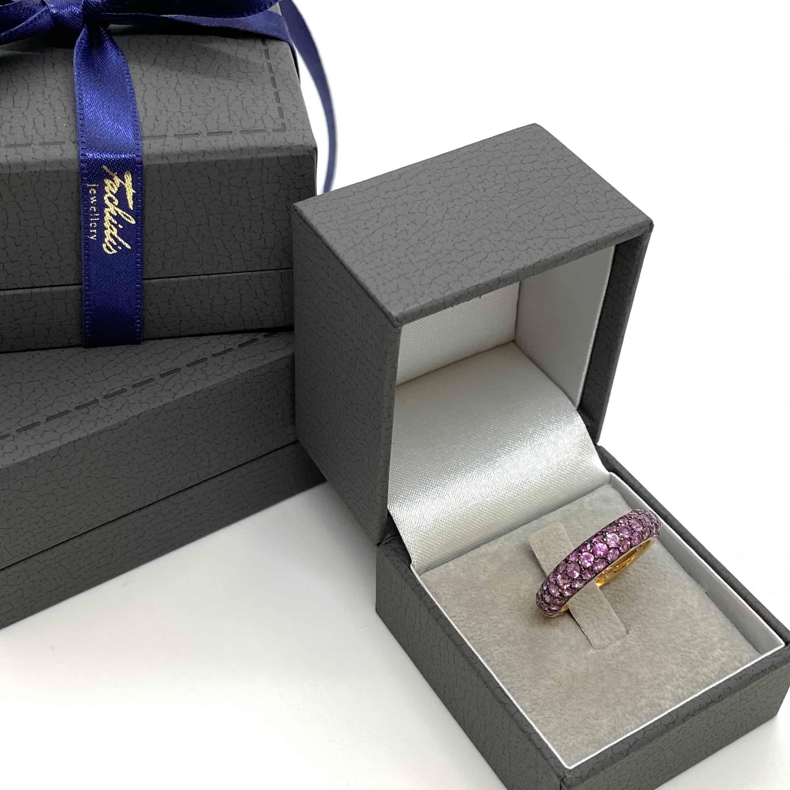 Pink sapphire Pave ring band — Melina Fachidis (2)