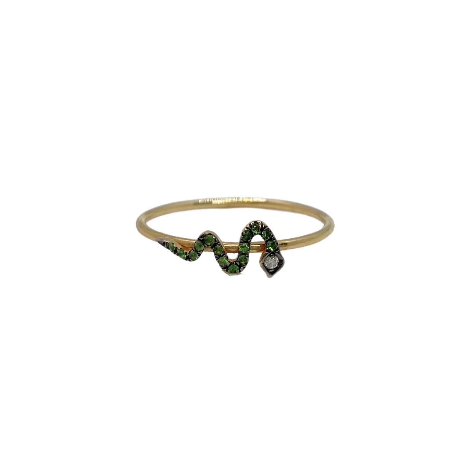 Tiny snake tsavorite ring — Melina Fachidis (2)