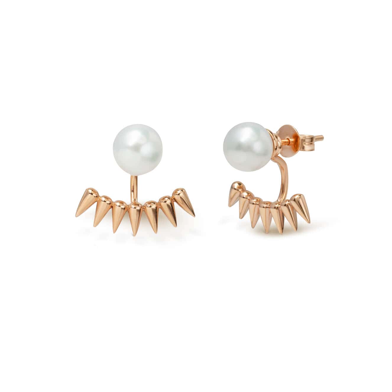 Pearls and sun rays detachable earrings — Melina Fachidis