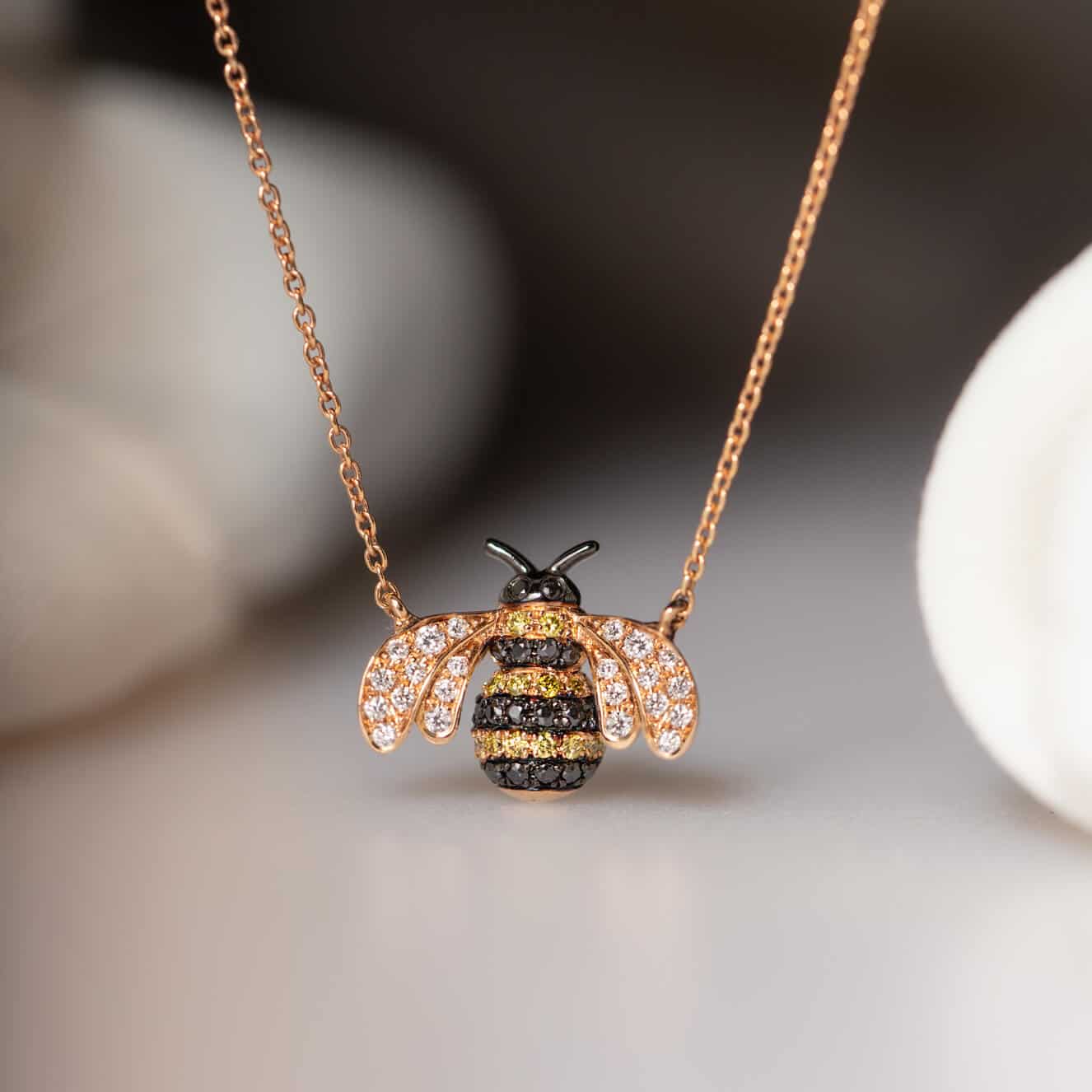 Busy bee diamond pendant — Melina Fachidis (2)