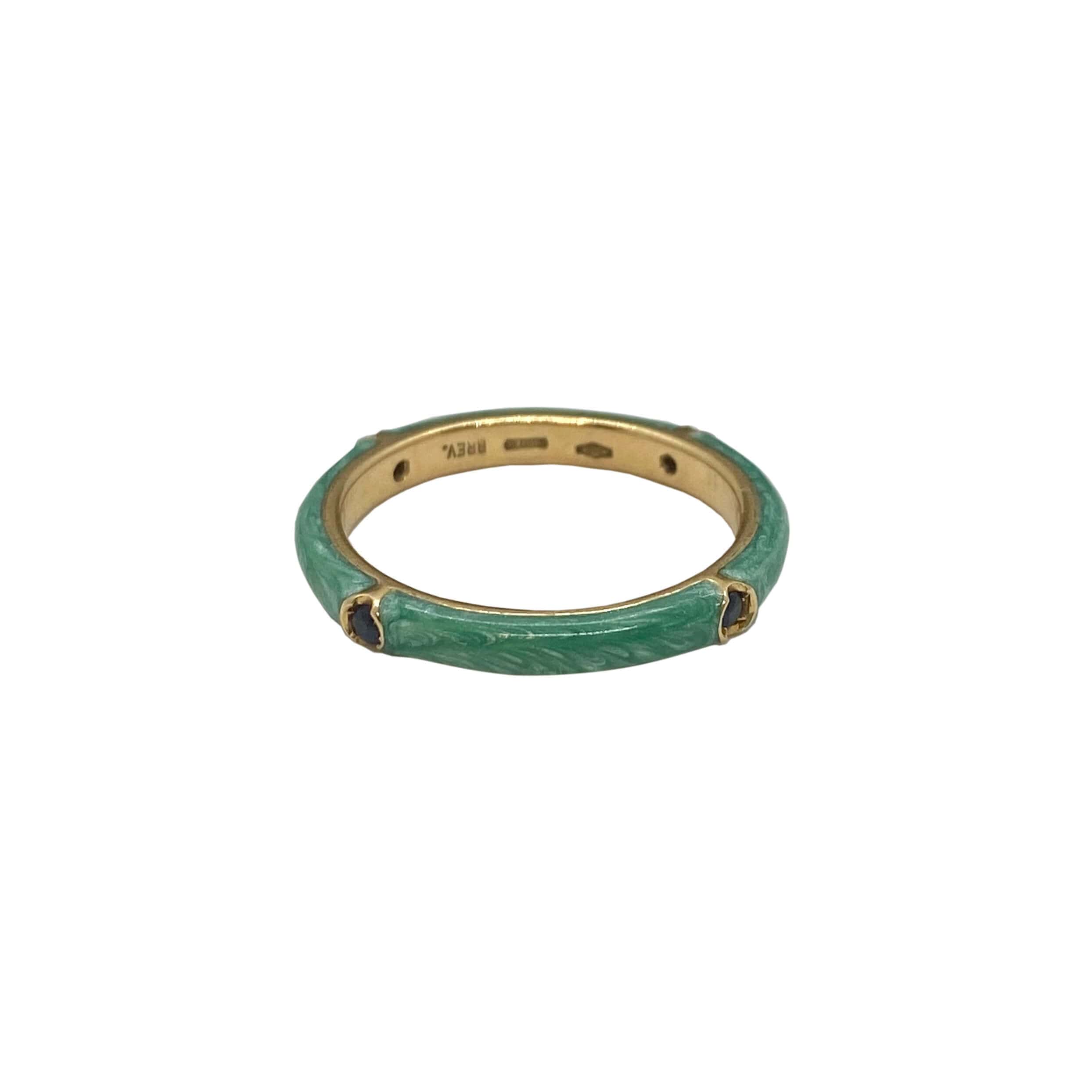 Mint green enameled band — Melina Fachidis (4)