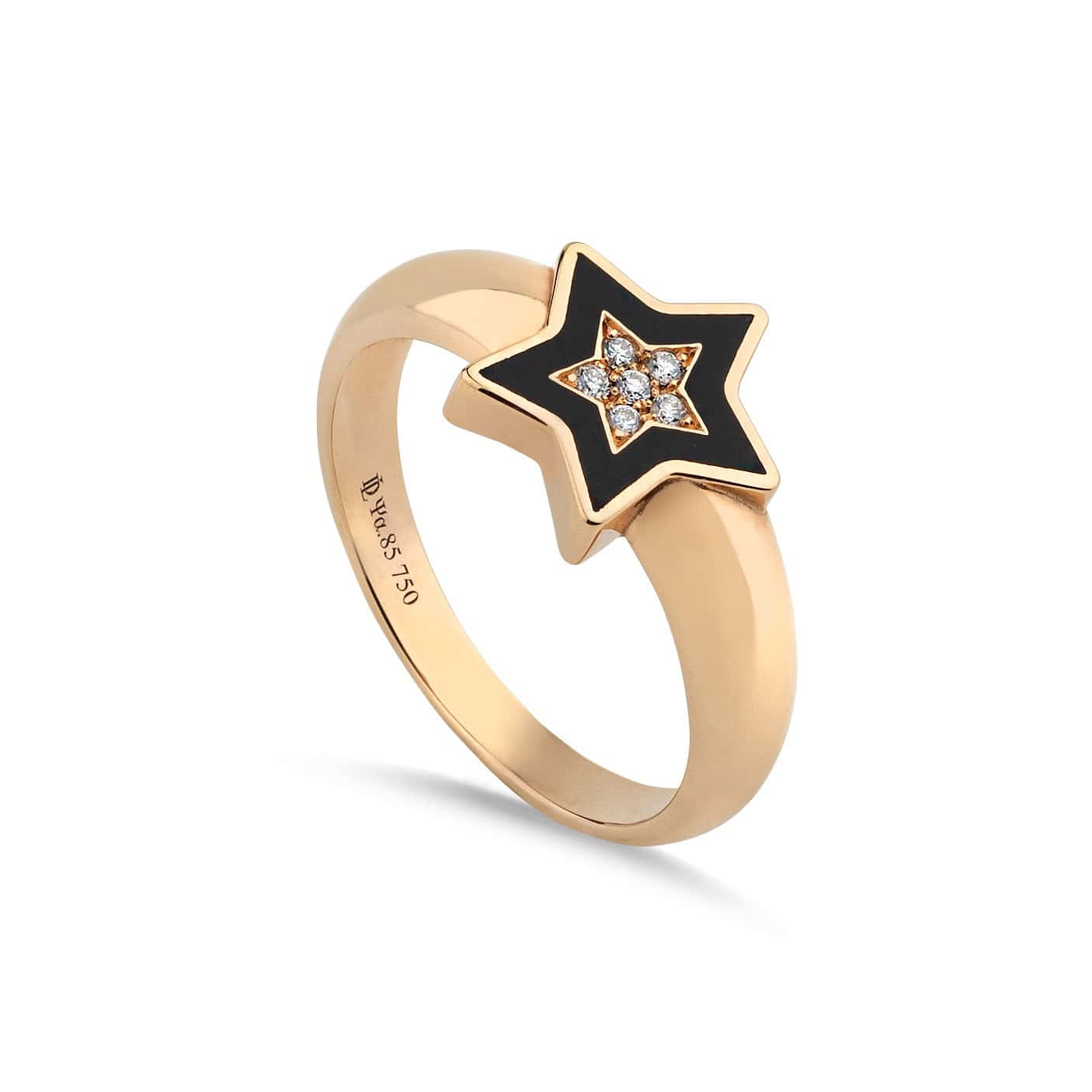 Star diamond enamel ring — Melina Fachidis
