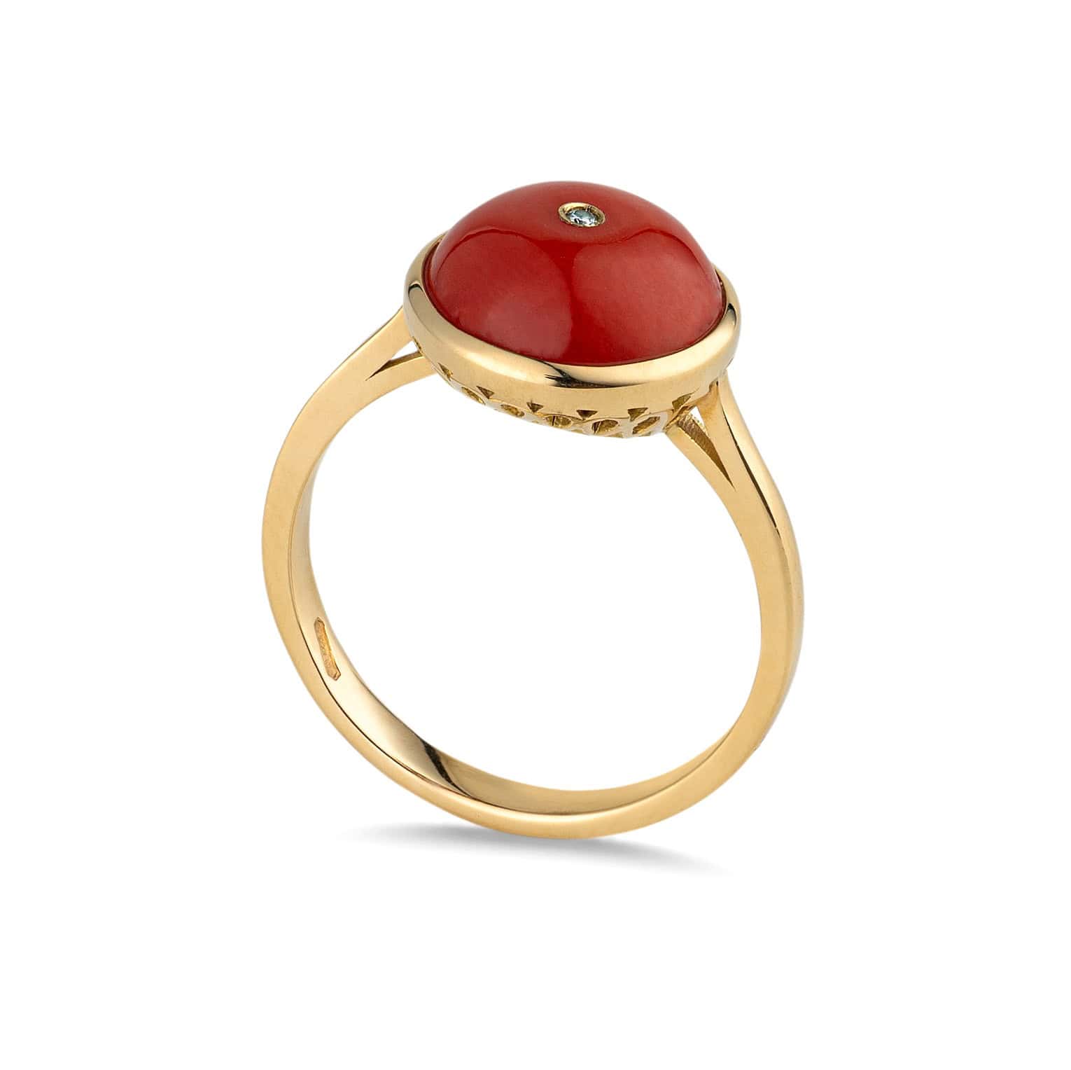 Round mediterranean red coral ring — Melina Fachidis (5)