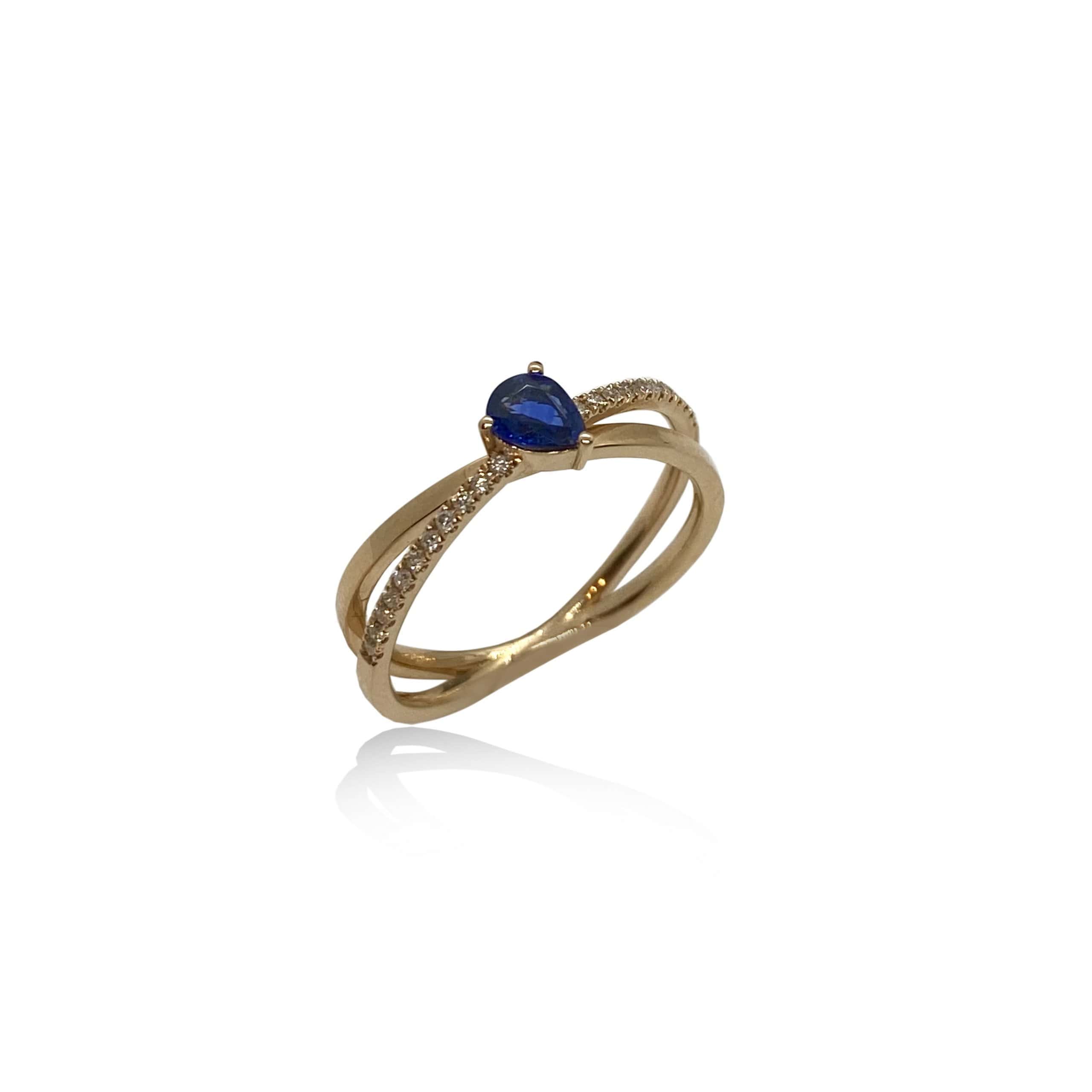 Criss cross sapphire drop ring — Melina Fachidis (4)