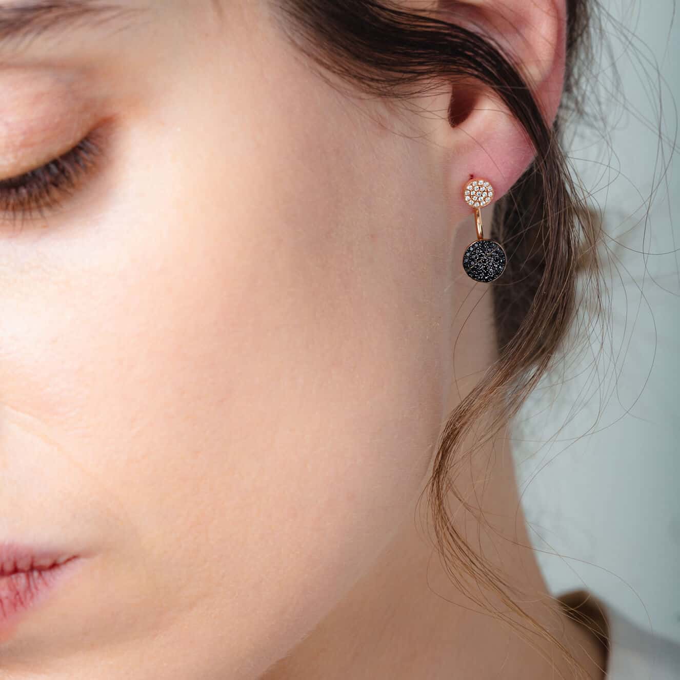 Black & white diamond detachable earrings — Melina Fachidis (3)