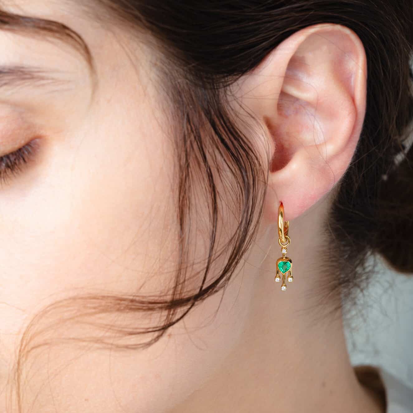 Heart drop earrings — Melina Fachidis (3)