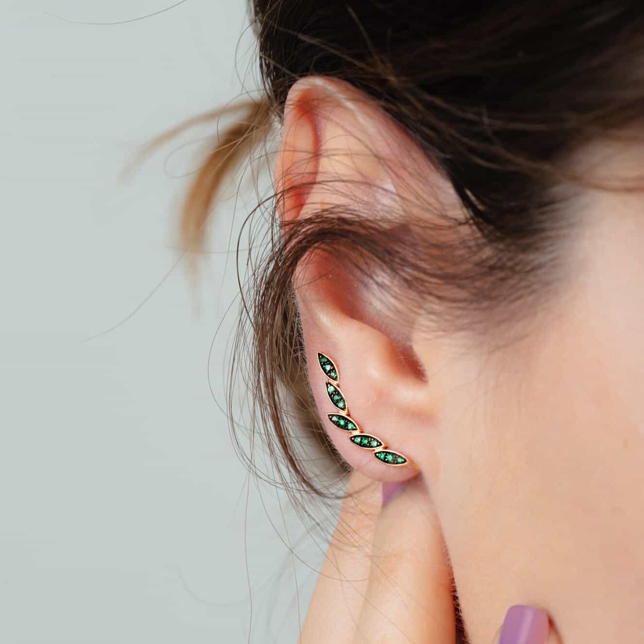 Tsavorite climber earring — Melina Fachidis (3)
