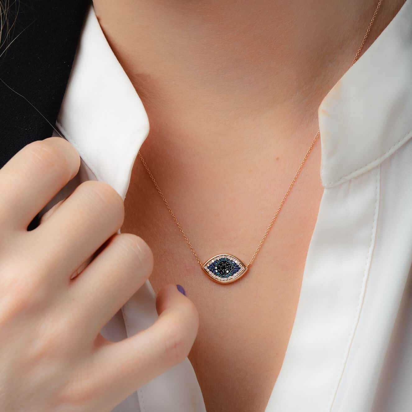 Grand eye blue and black diamonds — Melina Fachidis (3)