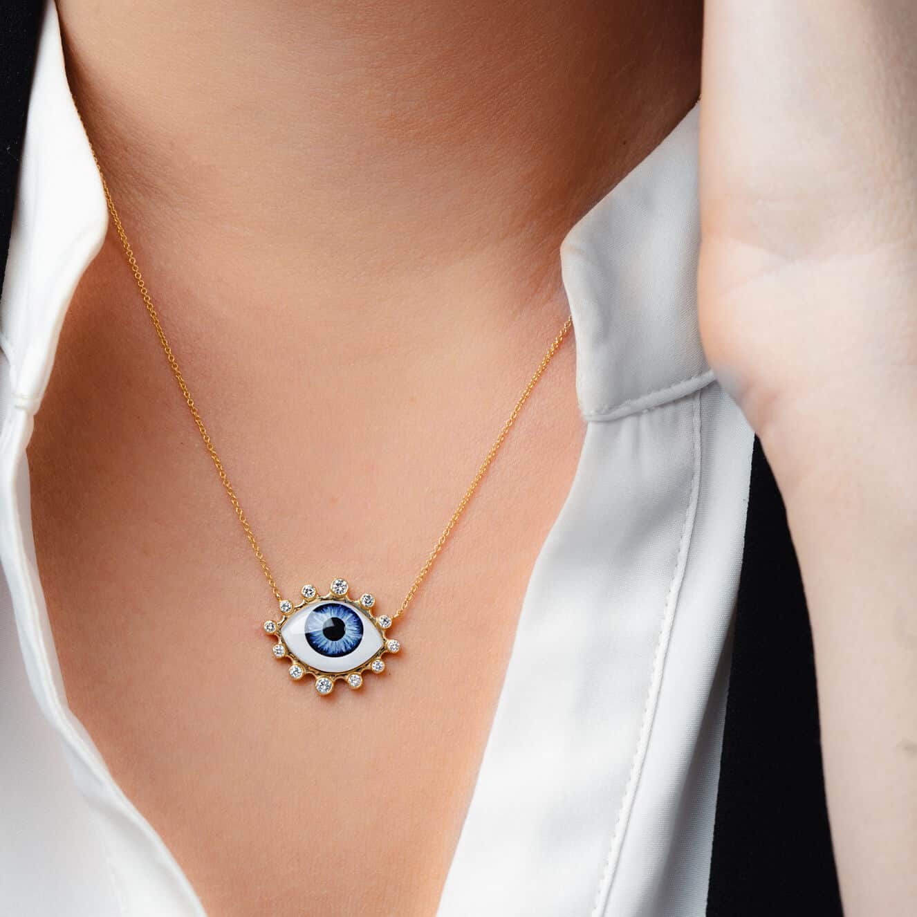 Porcelain painted eye necklace — Melina Fachidis (3)