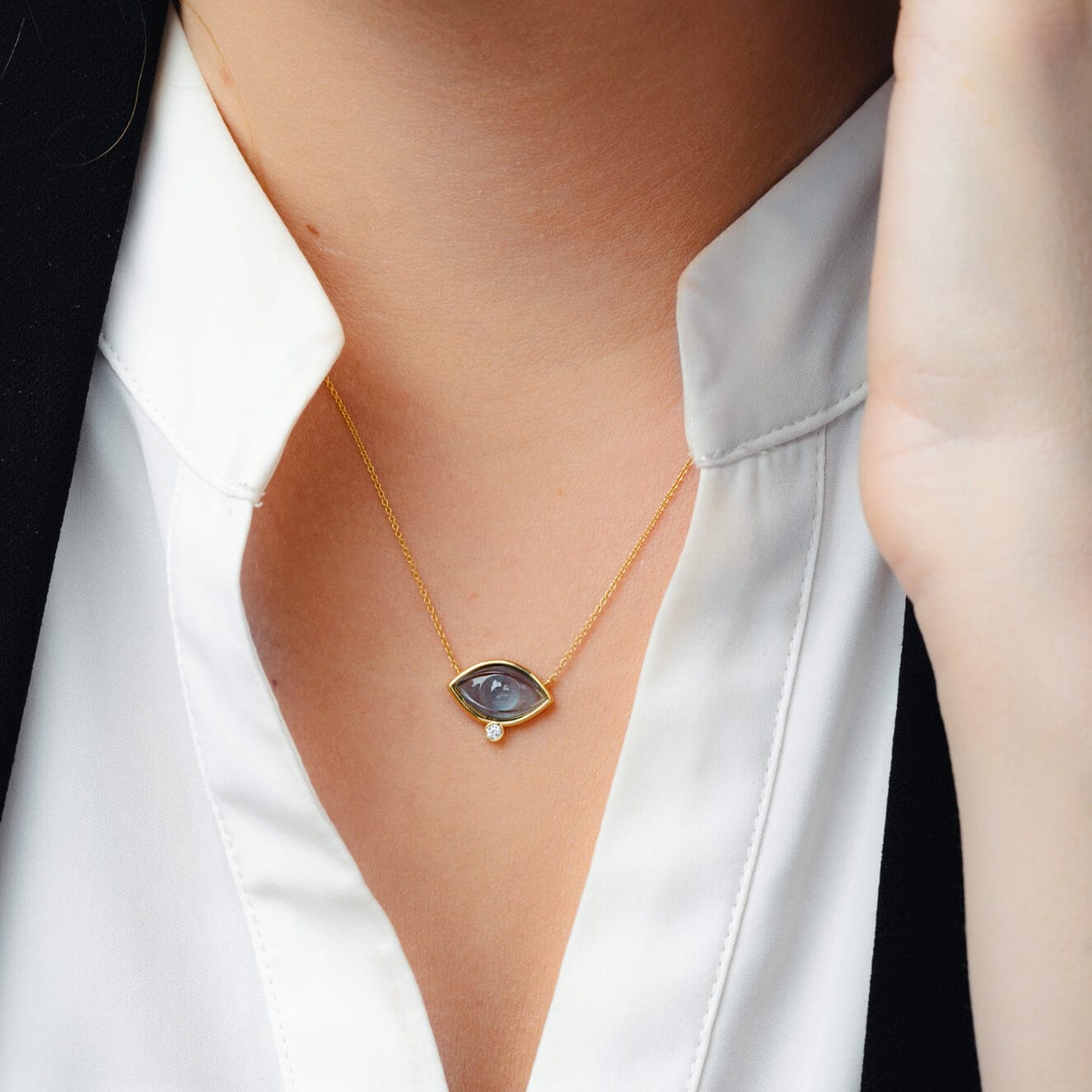 Blue topaz eye necklace — Melina Fachidis (3)