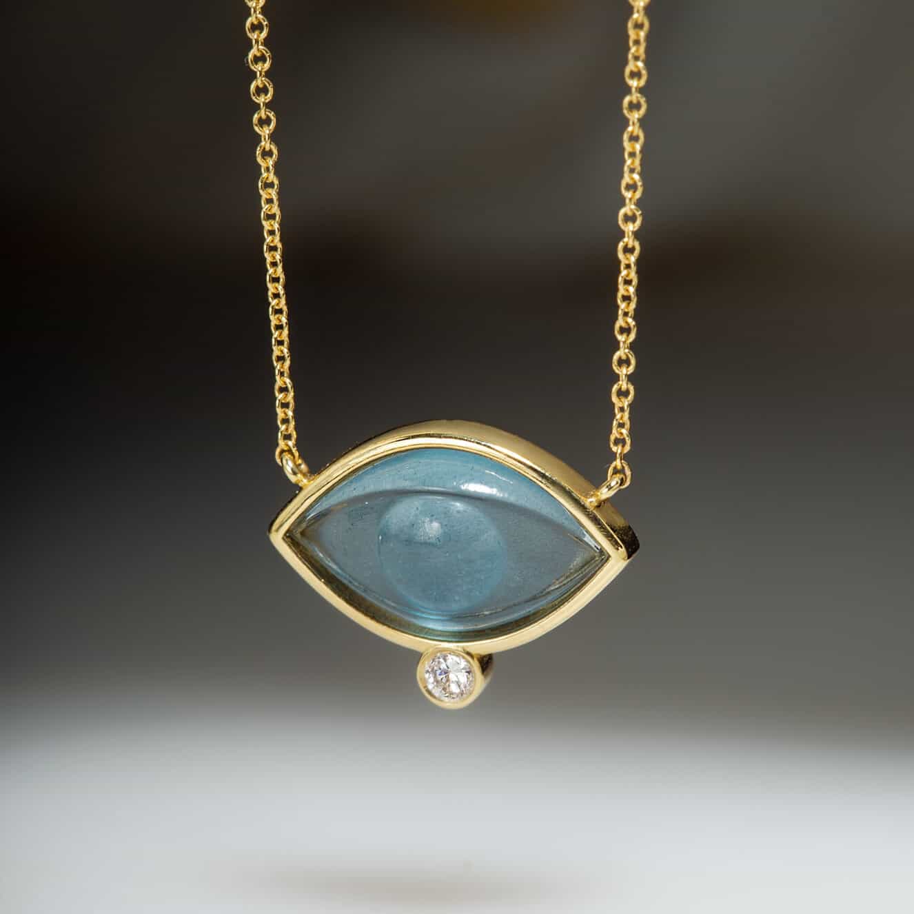 Blue topaz eye necklace — Melina Fachidis (2)