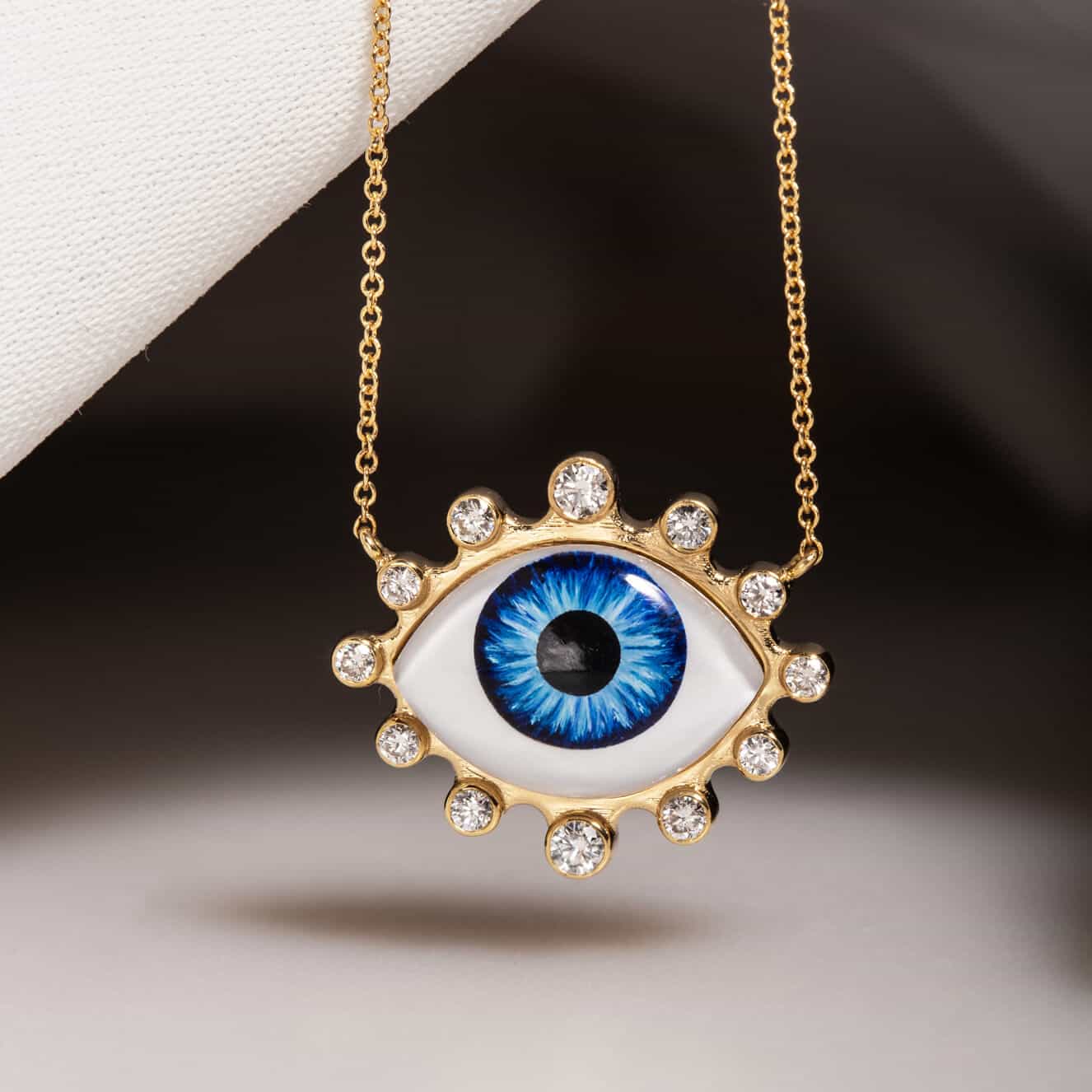 Porcelain painted eye necklace — Melina Fachidis (2)