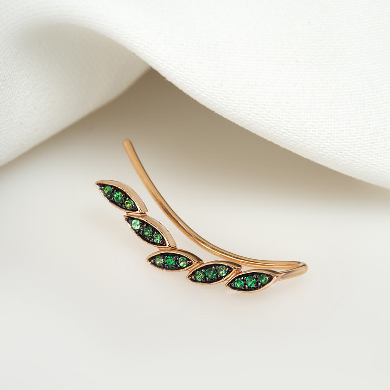 Tsavorite climber earring — Melina Fachidis (2)