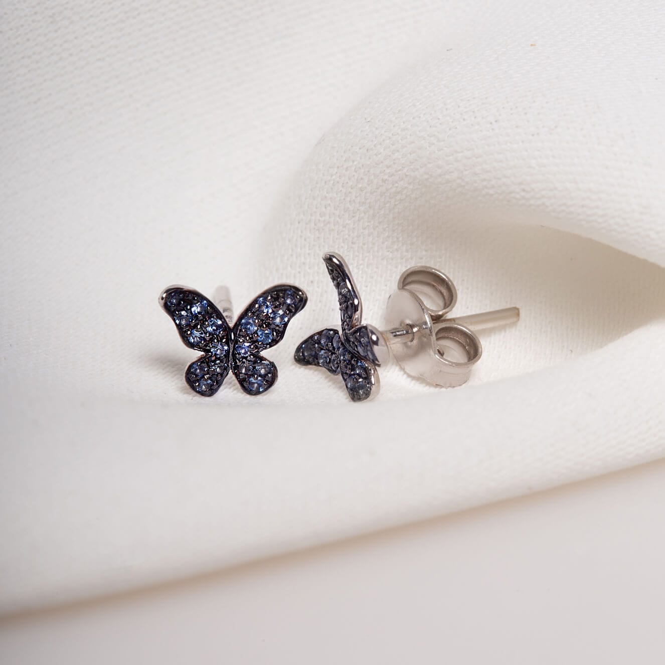 Butterfly sapphire stud earrings — Melina Fachidis (2)