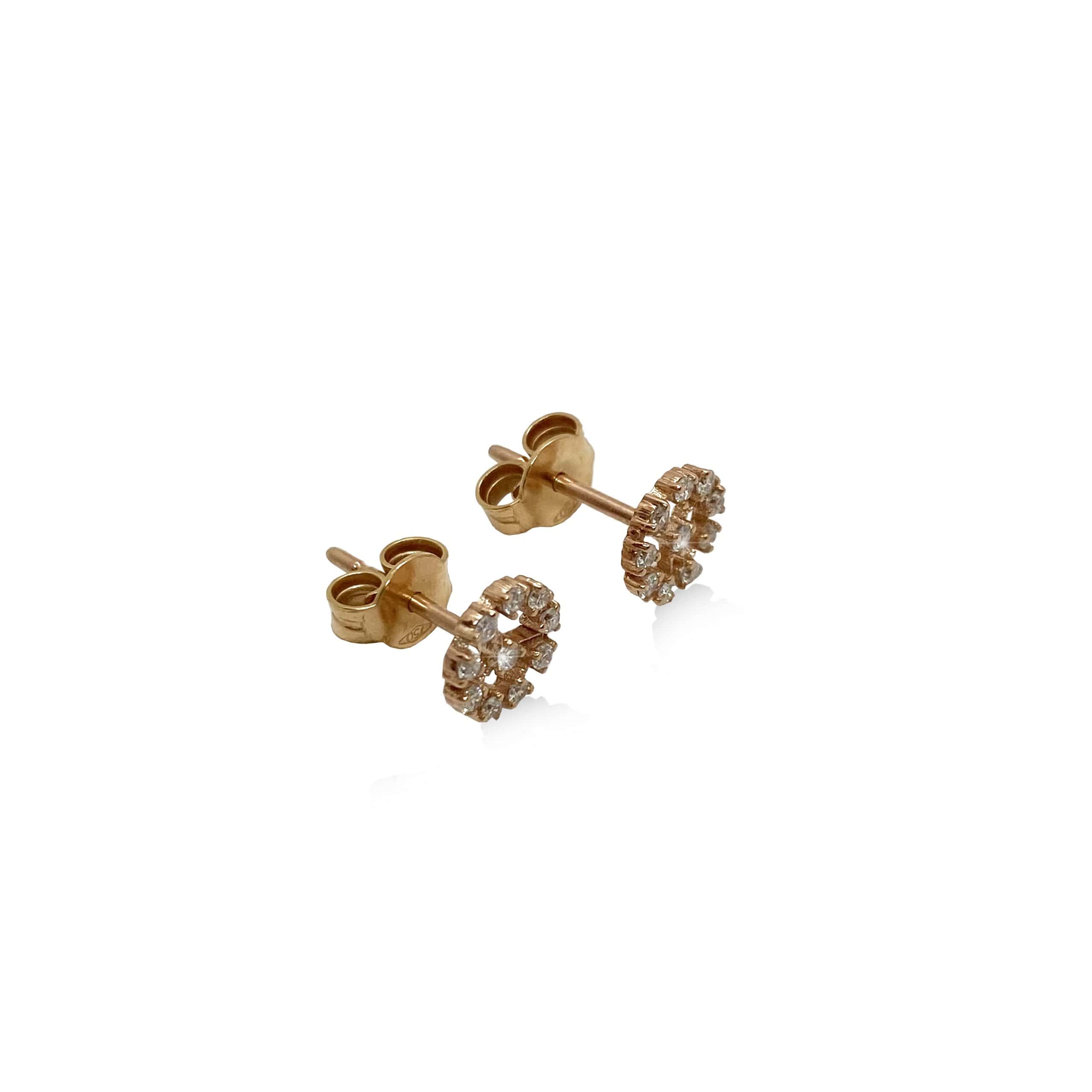 Circular diamond stud earrings — Melina Fachidis (2)
