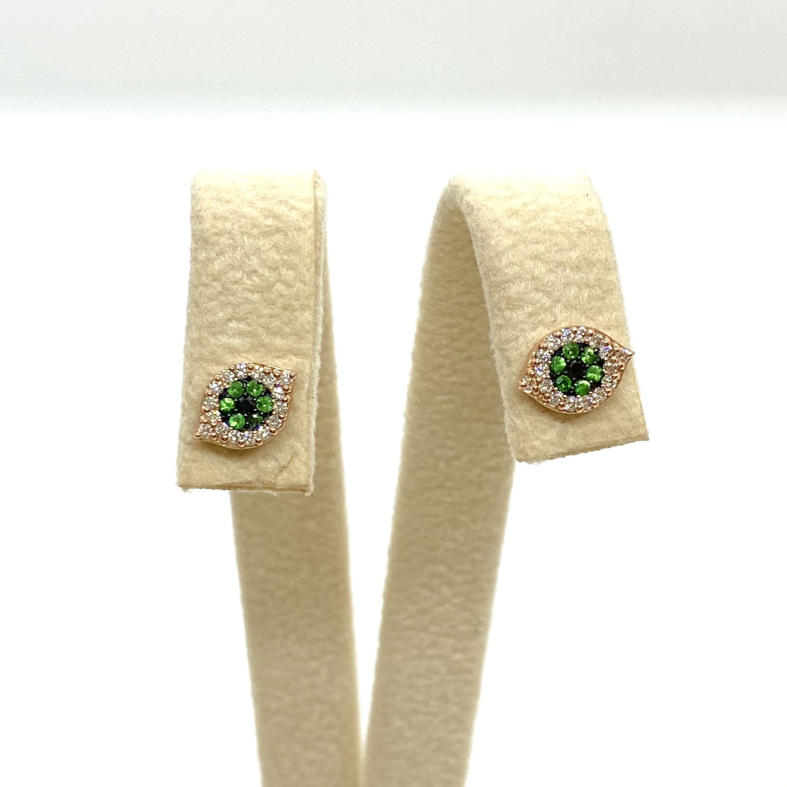 Tsavorite eye shaped earrings — Melina Fachidis (5)