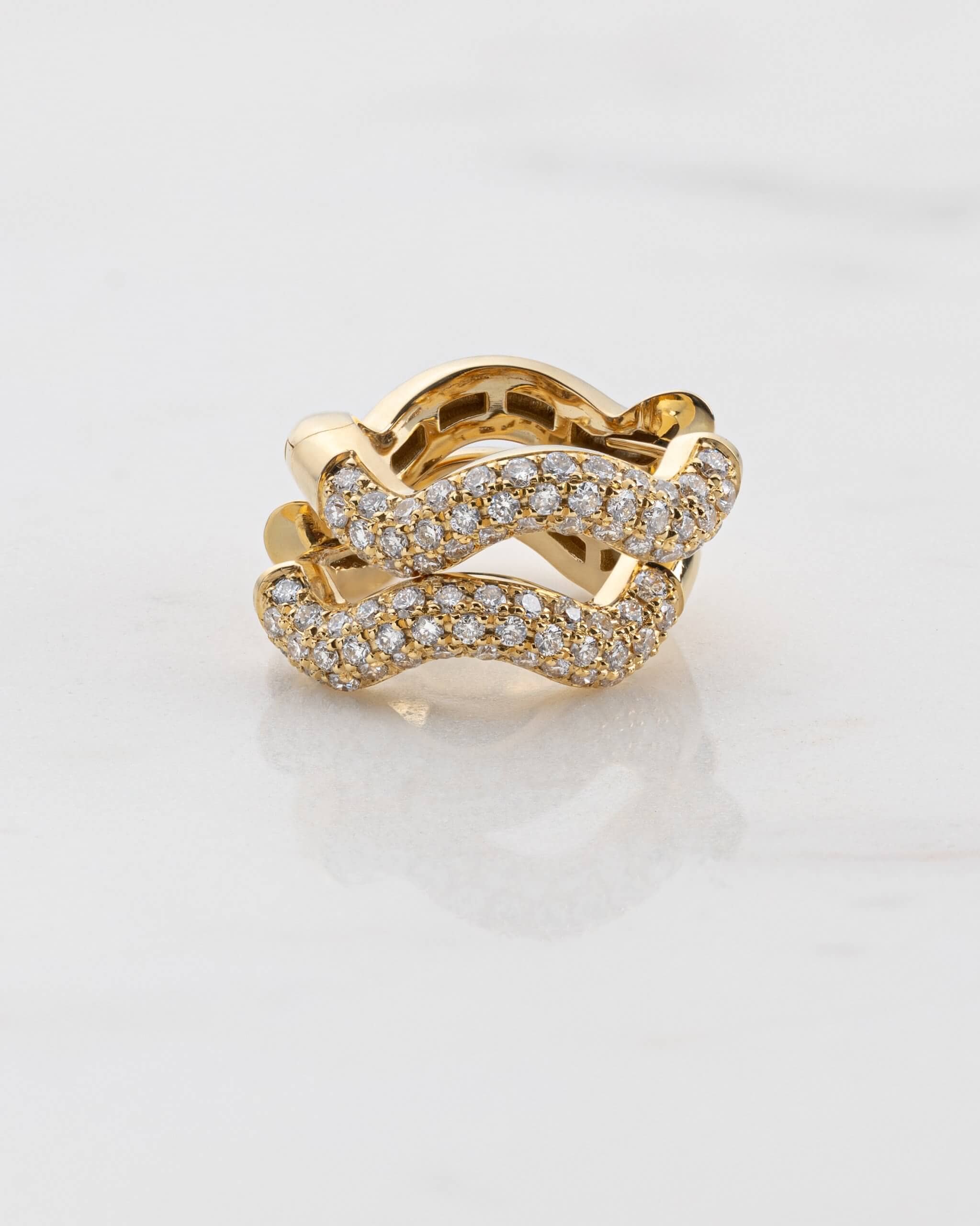 Wavy shaped diamond hoops — Melina Fachidis (2)
