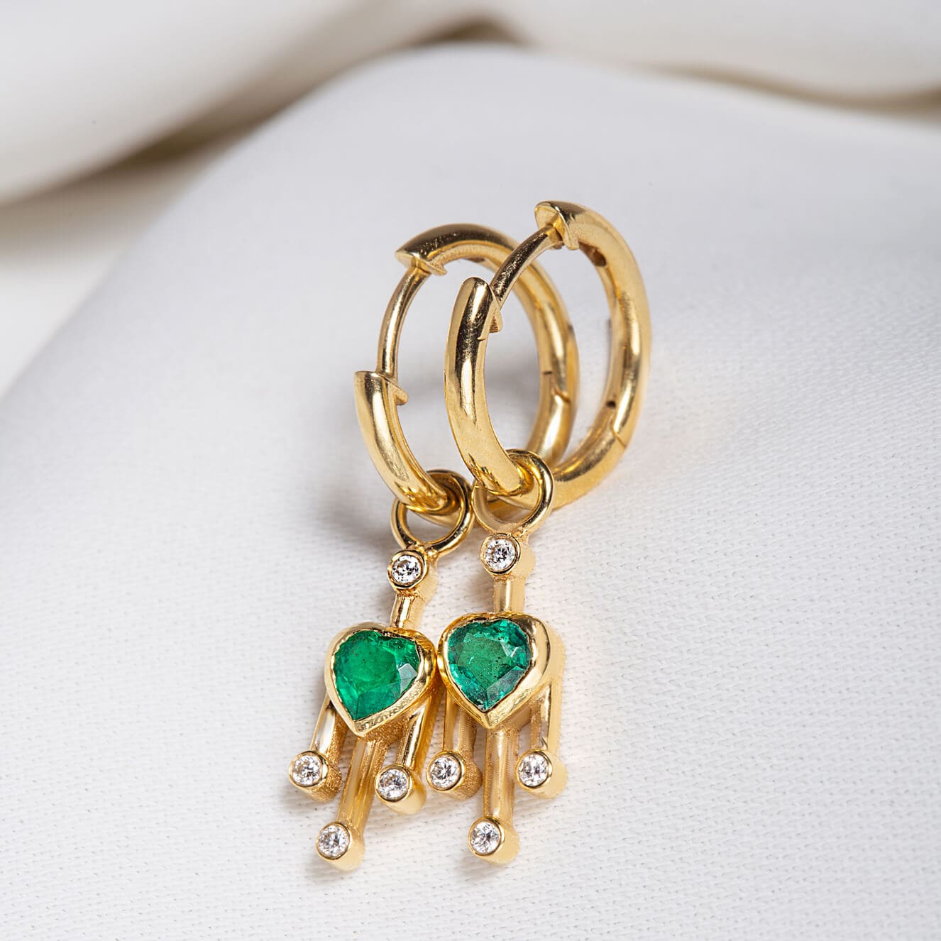 Heart drop earrings — Melina Fachidis (2)