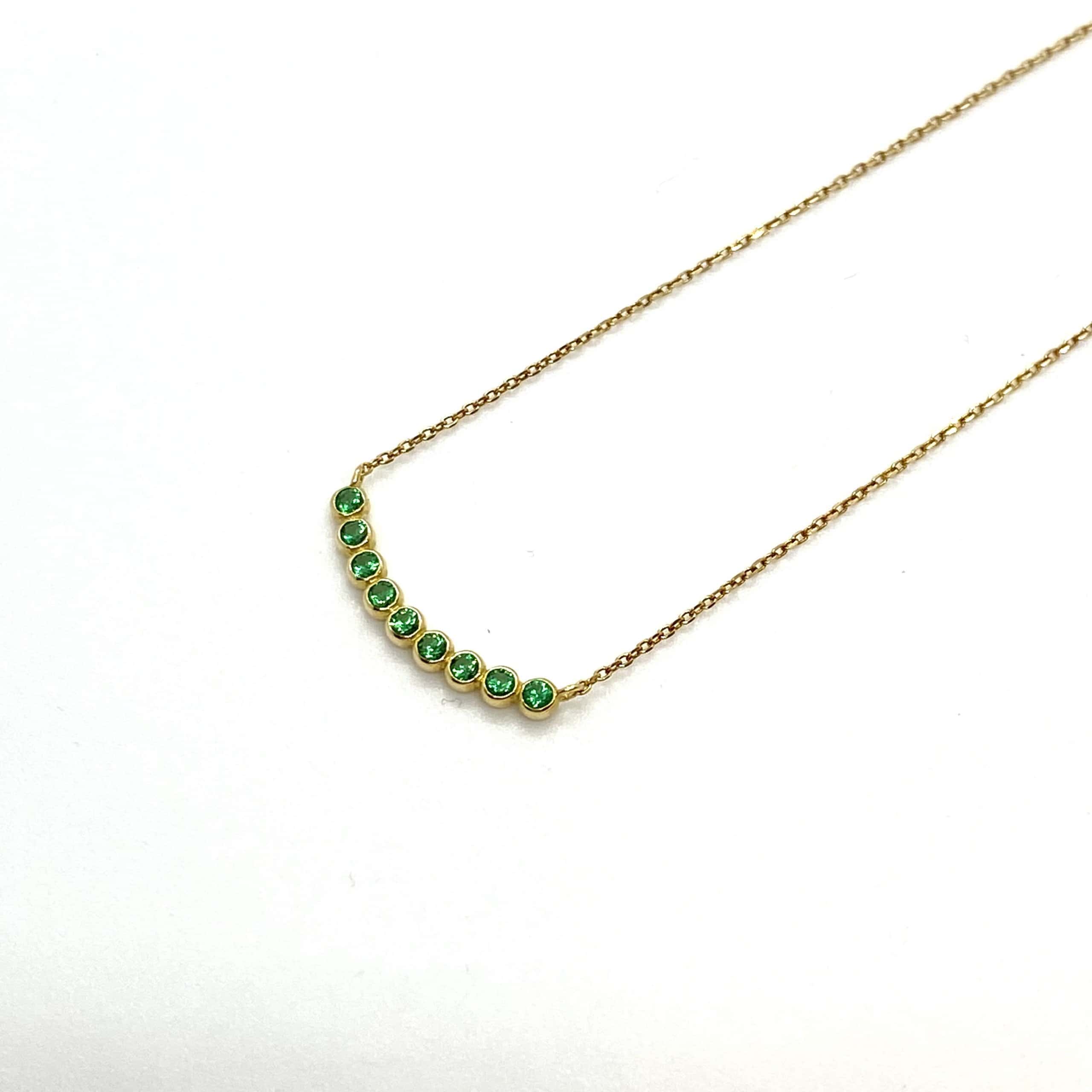 Green topaz line pendant — Melina Fachidis (4)