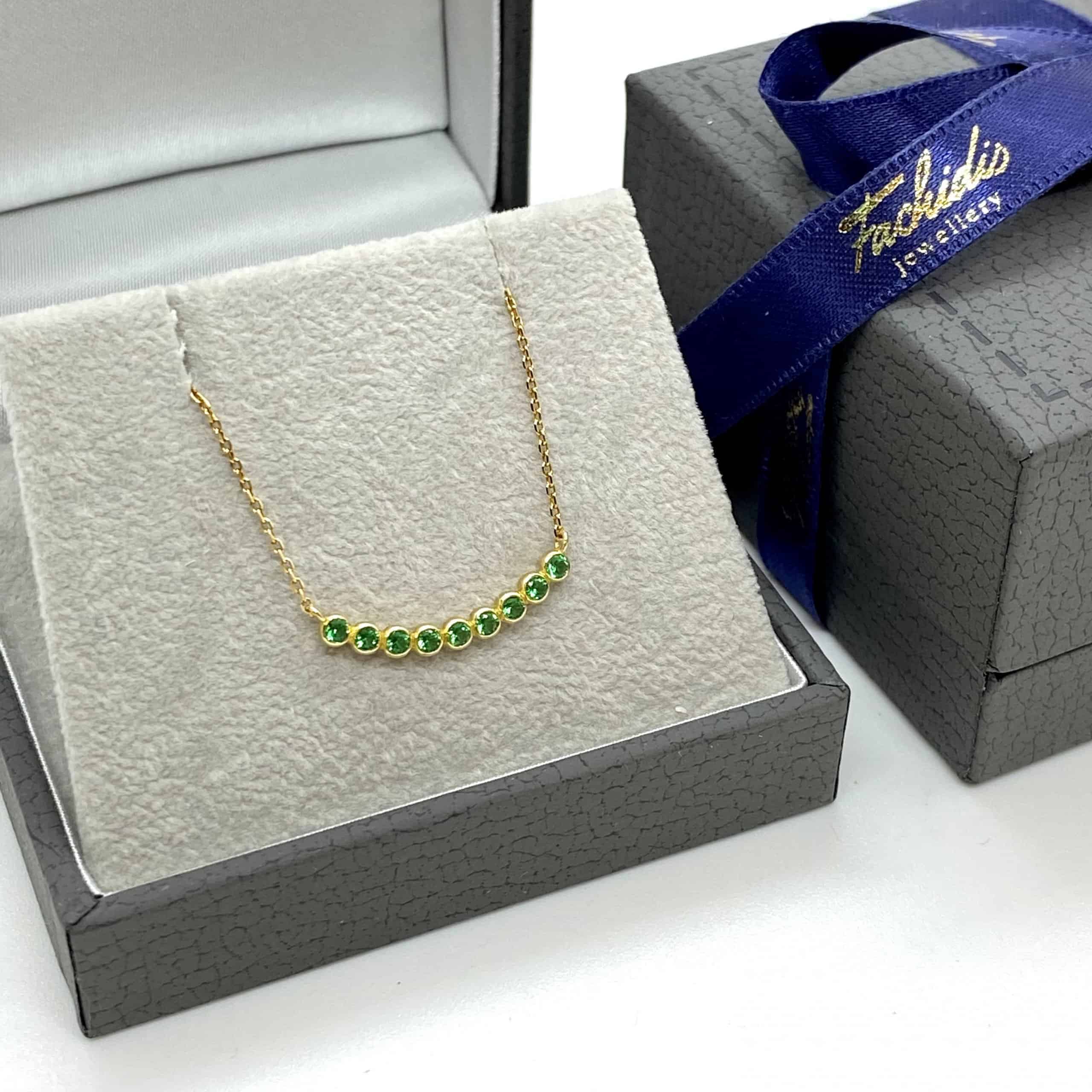 Green topaz line pendant — Melina Fachidis (6)