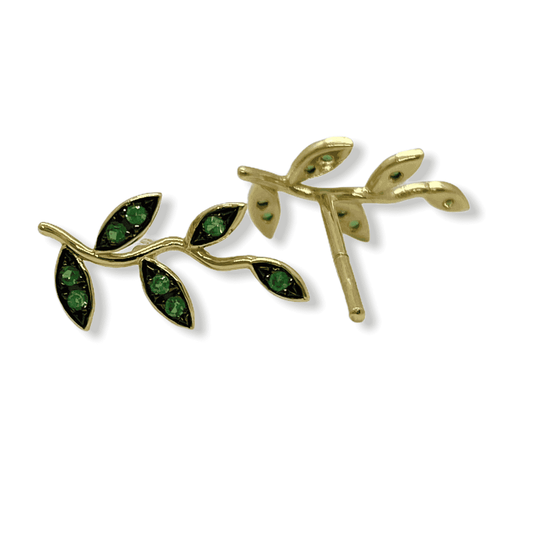 Green leaves tsavorite earrings — Melina Fachidis (3)