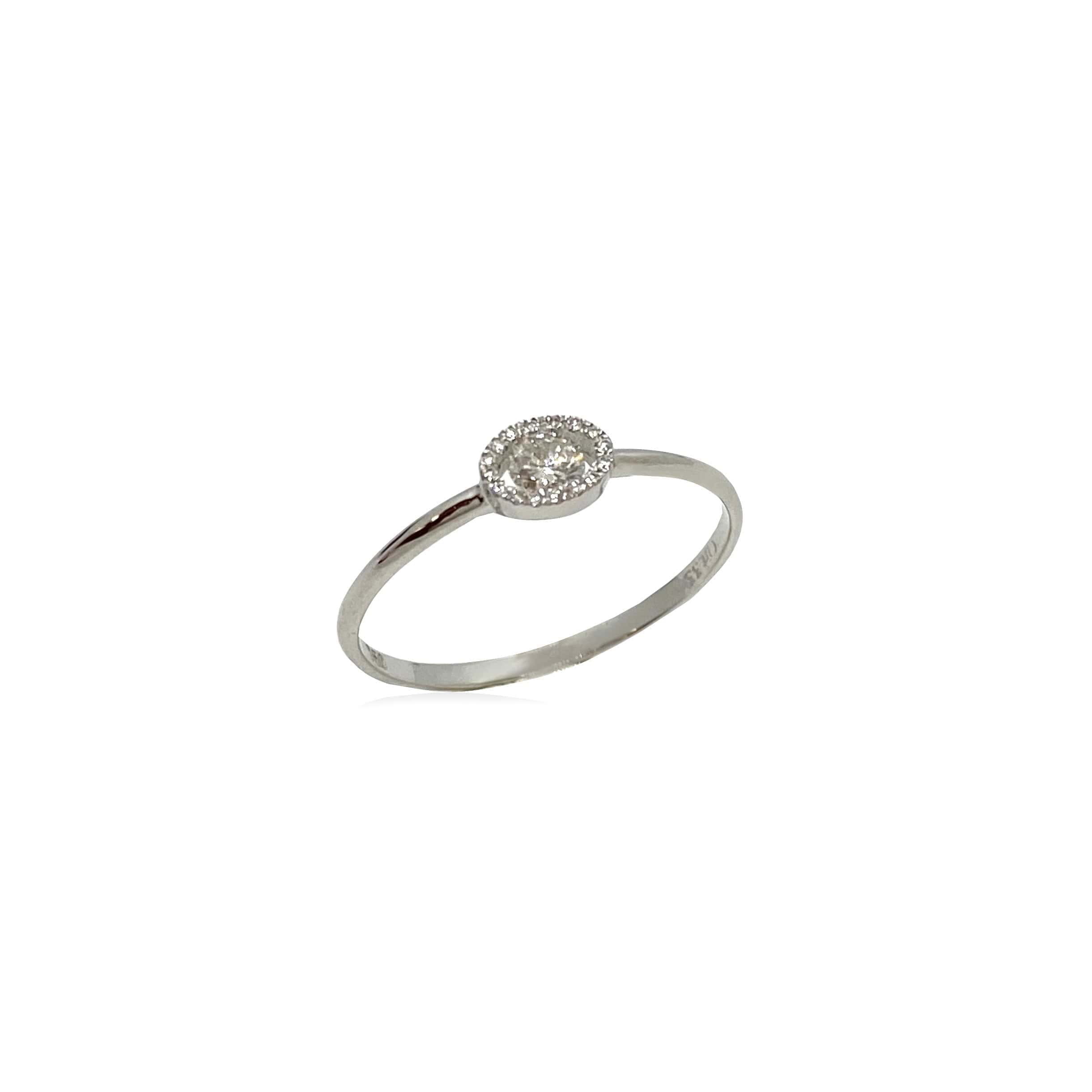 Brilliant cut oval-shaped diamond Rosetta ring — Melina Fachidis (3)
