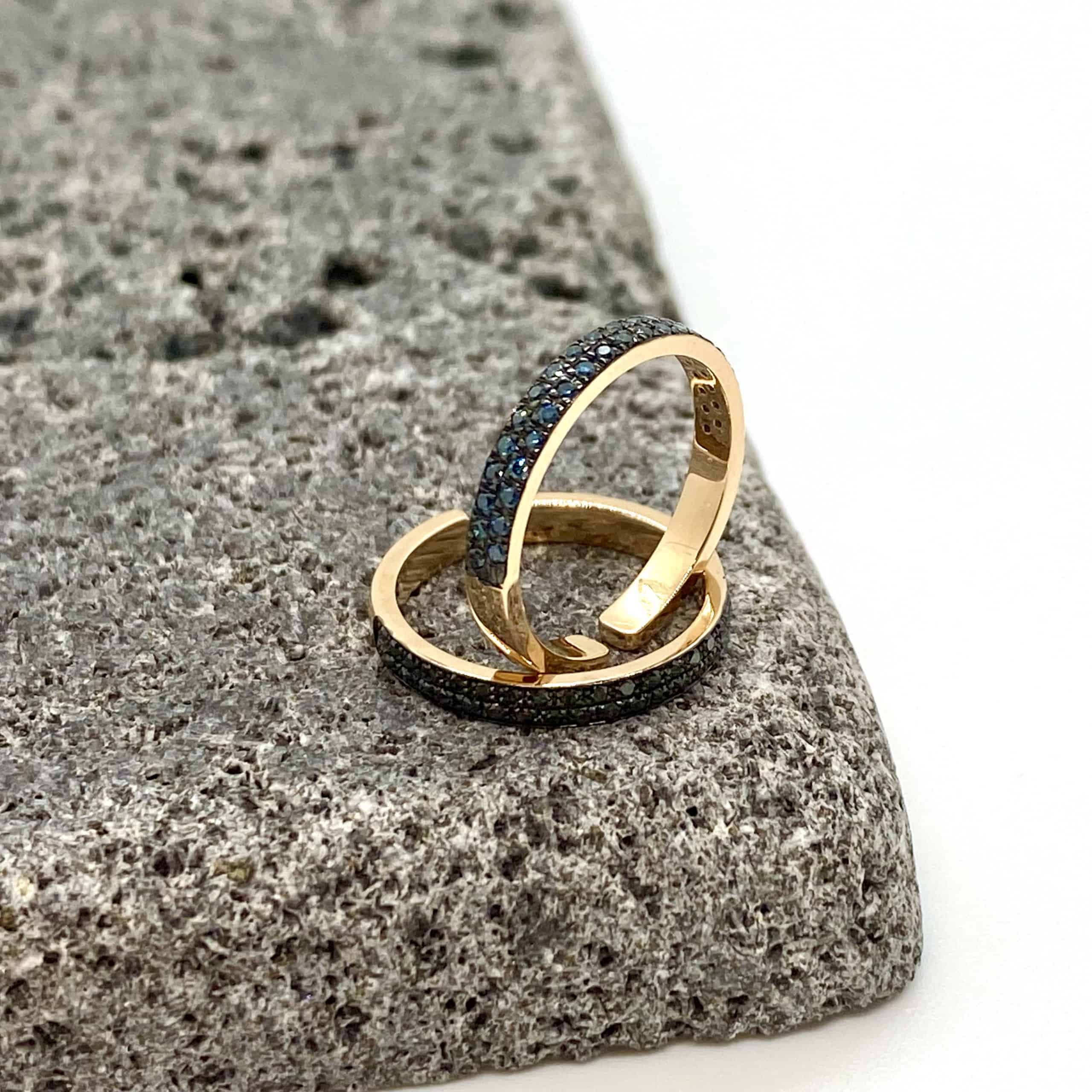 Black diamond midi-chevalier ring — Melina Fachidis (2)