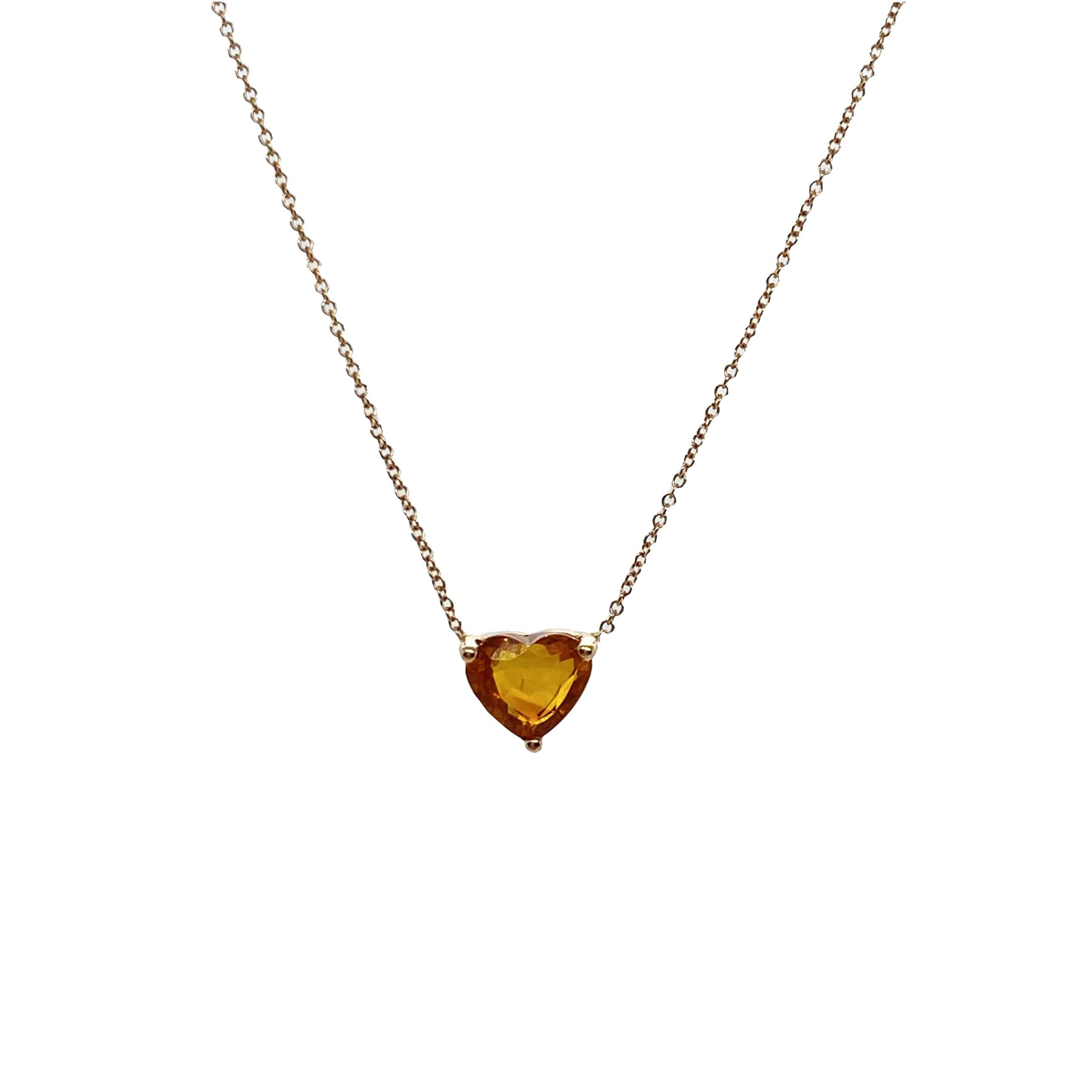 Orange heart shape romantic sapphire — Melina Fachidis
