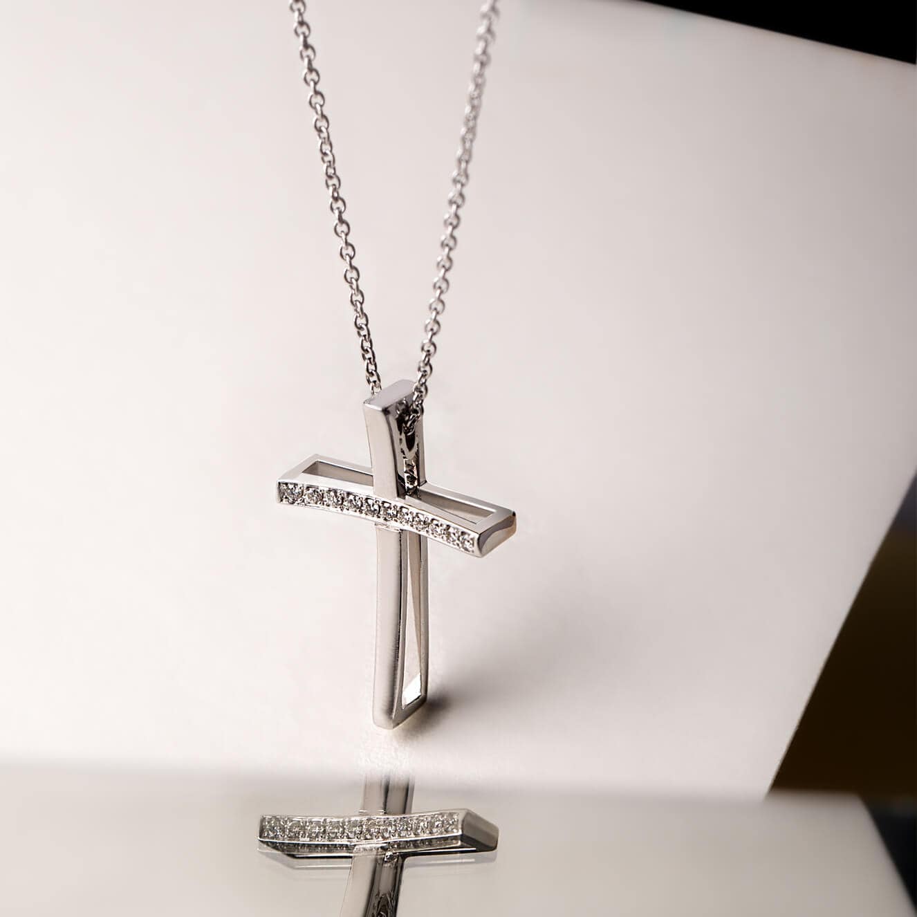 Diamond cross necklace — Melina Fachidis (2)