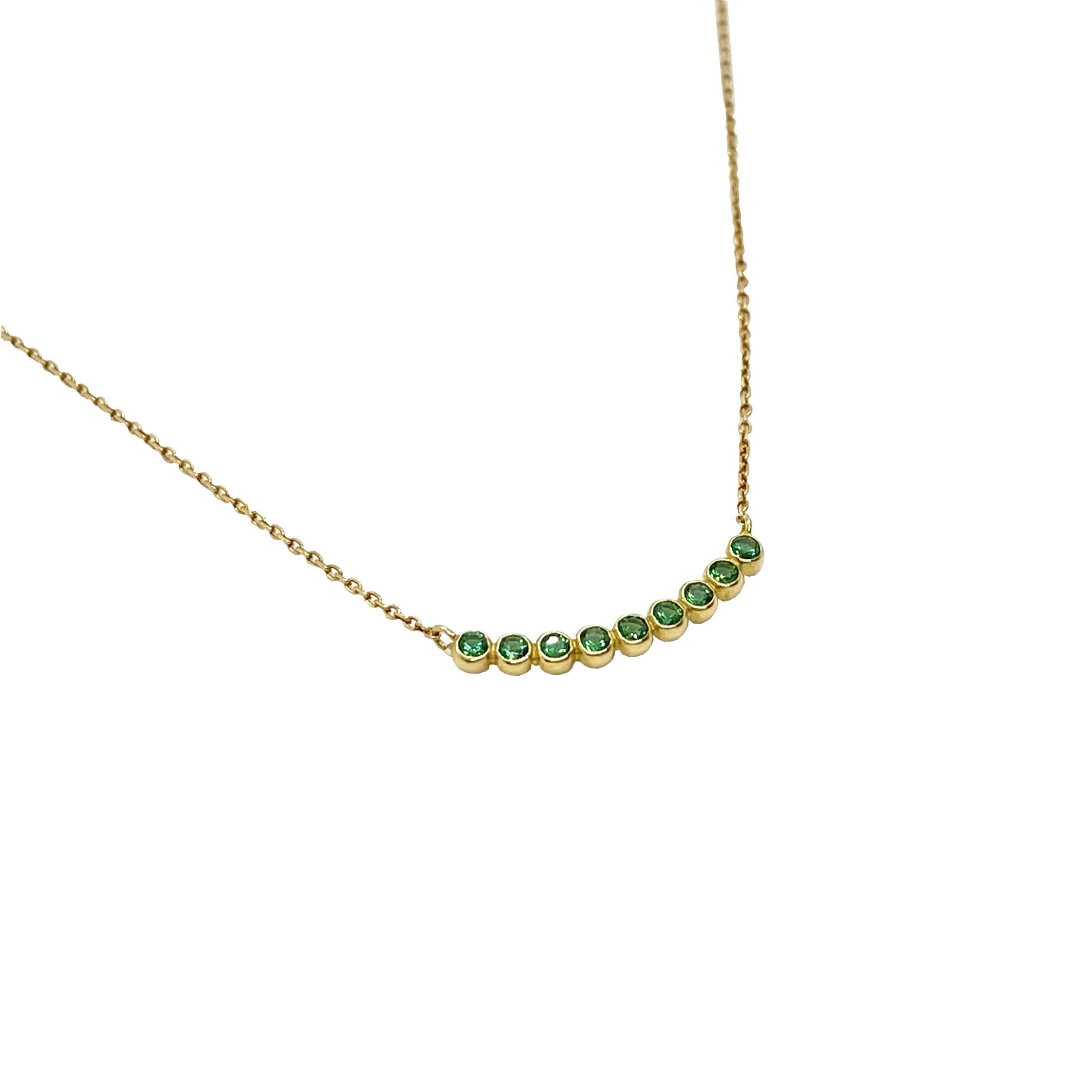 Green topaz line pendant — Melina Fachidis (2)