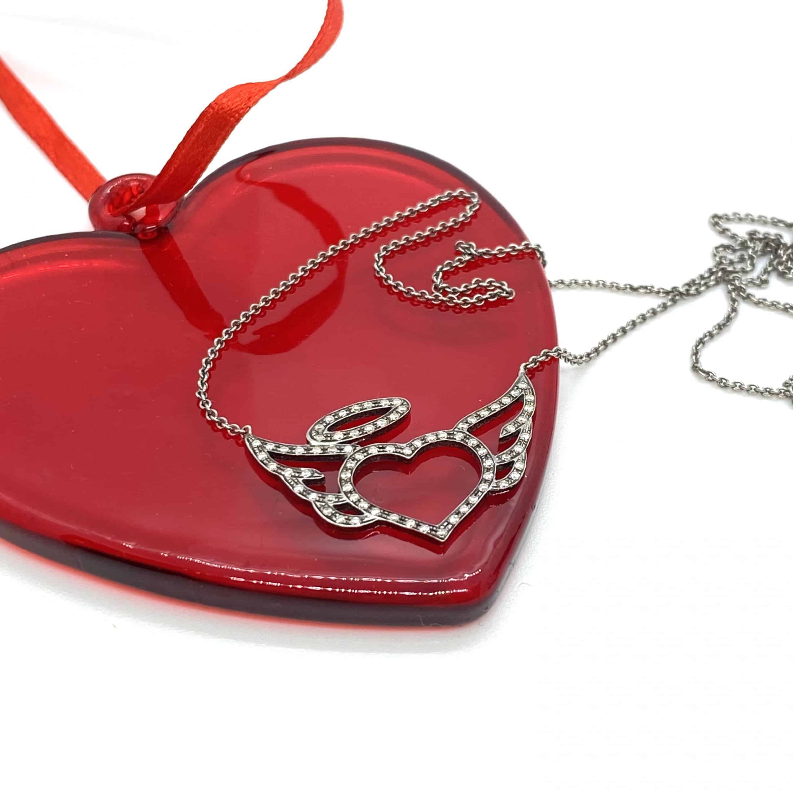 Angel heart diamond necklace — Melina Fachidis (2)