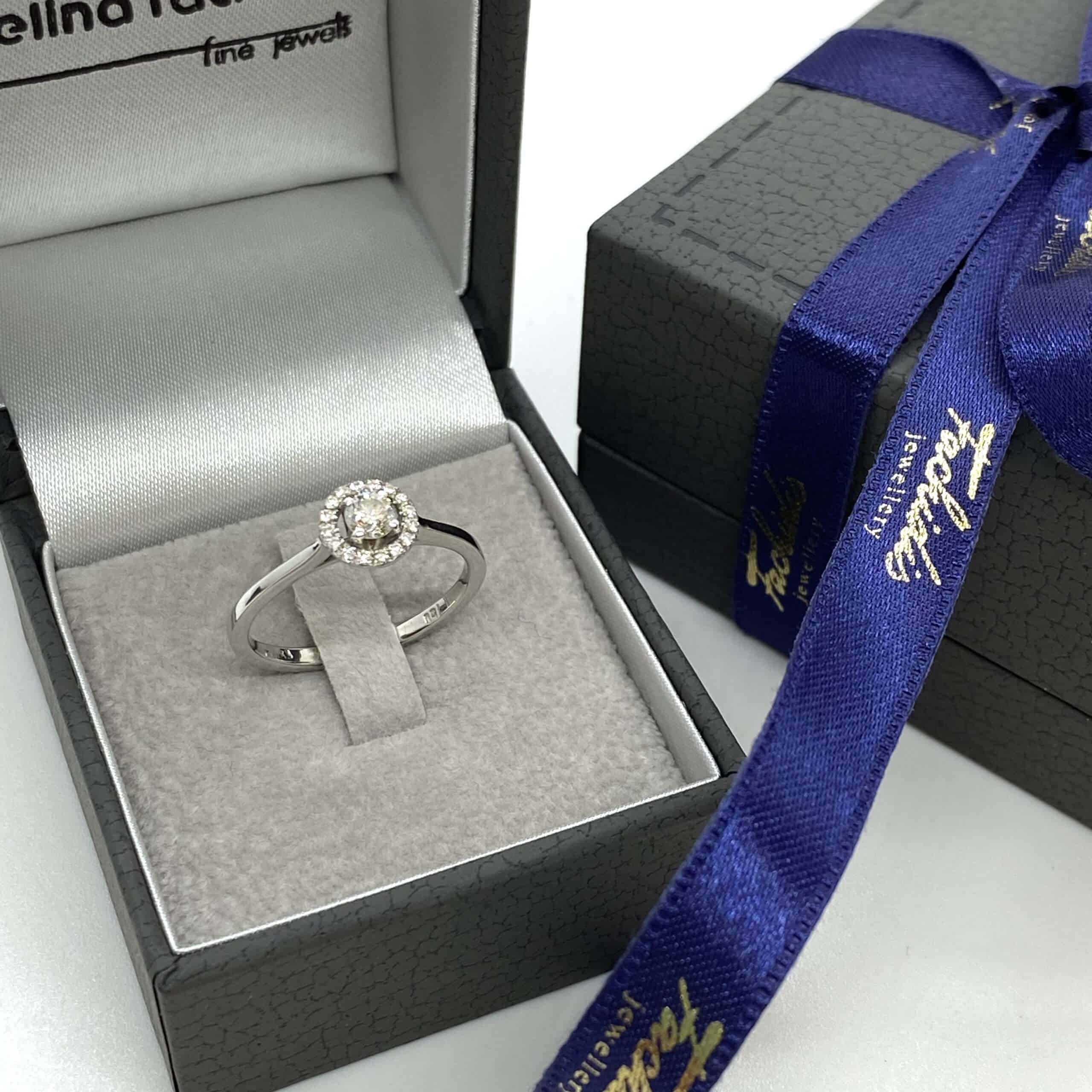 Diamond engagement white gold ring — Melina Fachidis (2)