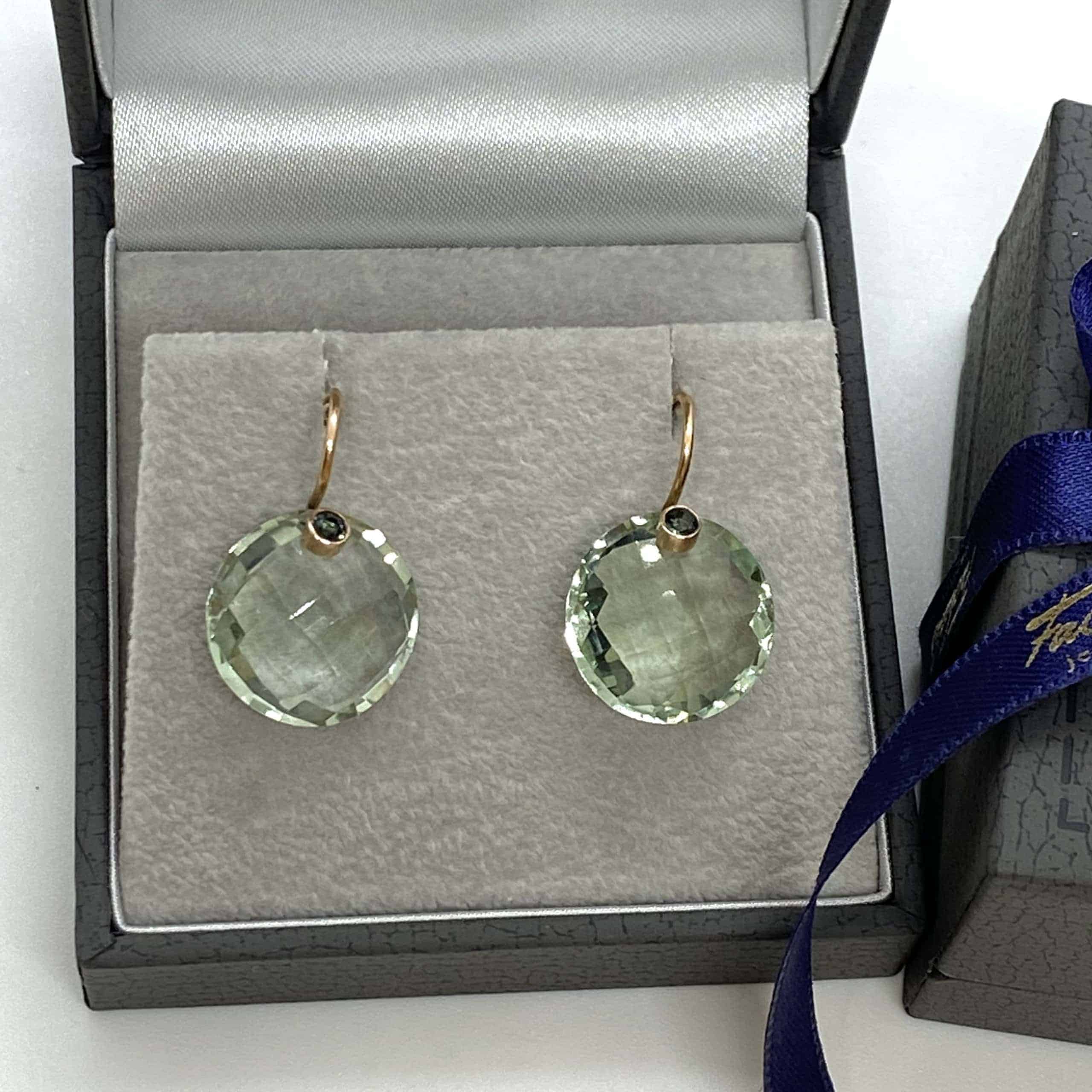 Green amethyst rose cut earrings — Melina Fachidis (4)