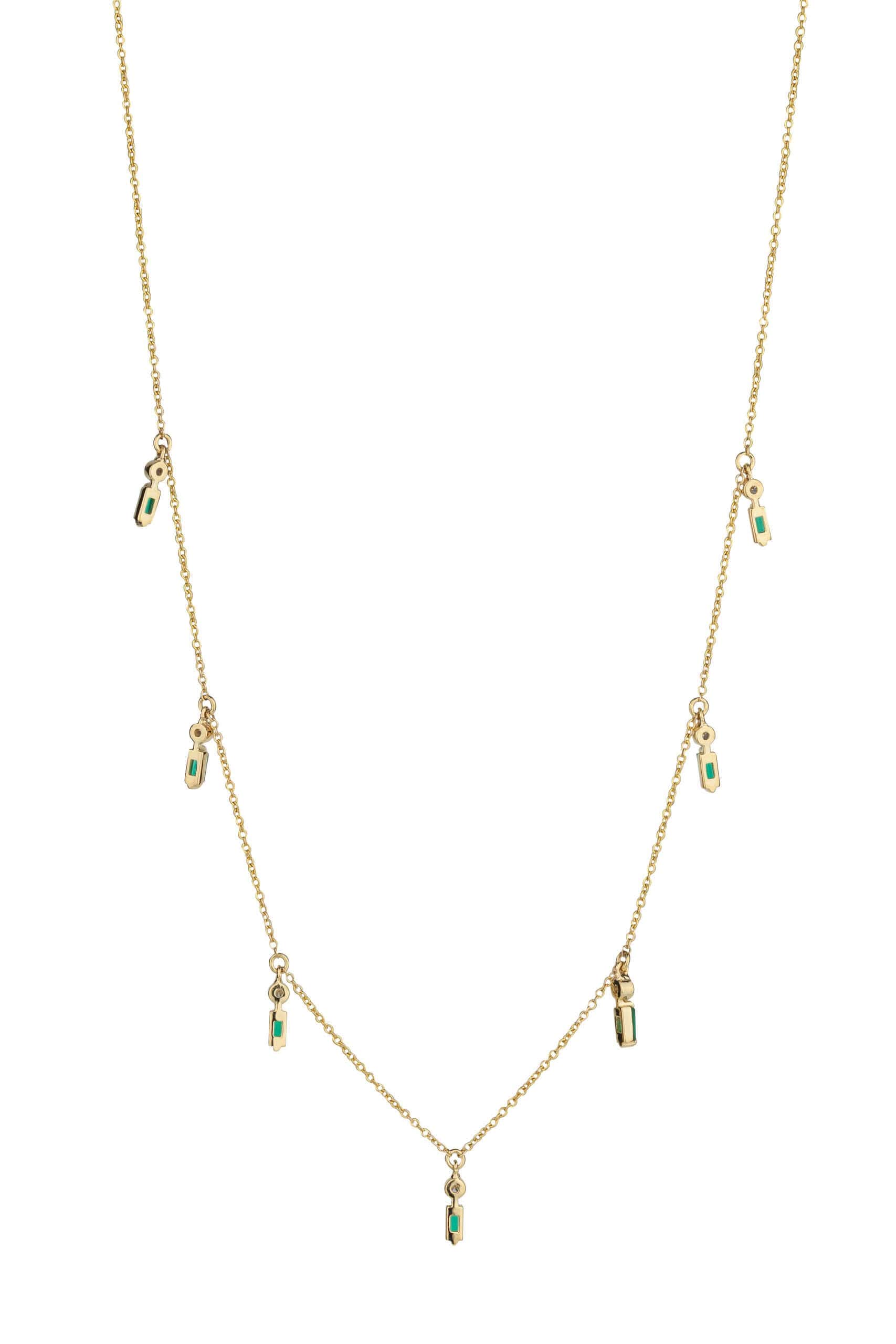 Green agate and diamond necklace — Melina Fachidis (2)
