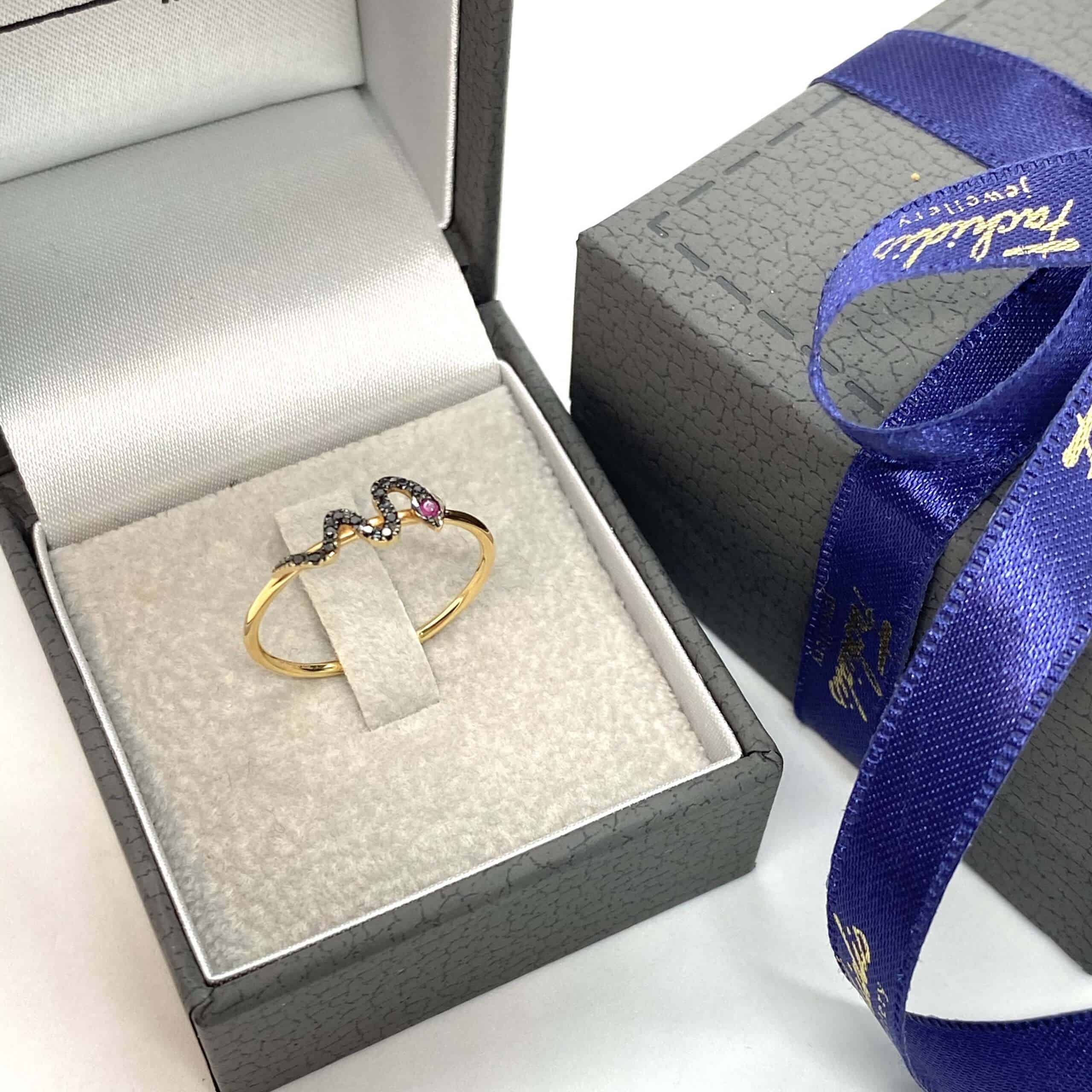 Tiny snake black diamond ring — Melina Fachidis (3)