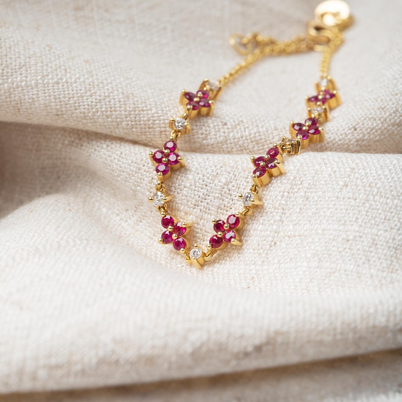 Ruby flower bracelet — Melina Fachidis (2)