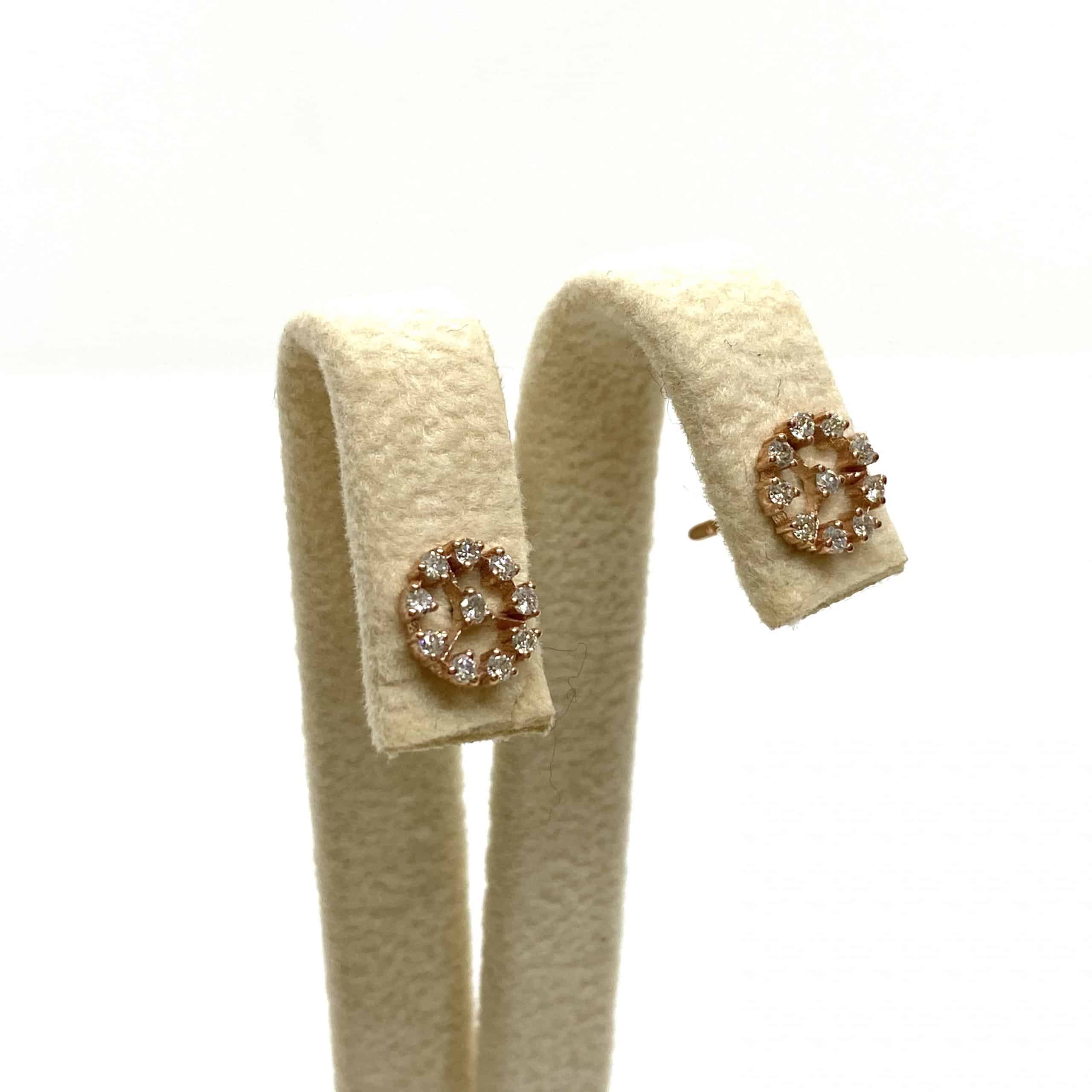 Circular diamond stud earrings — Melina Fachidis (5)