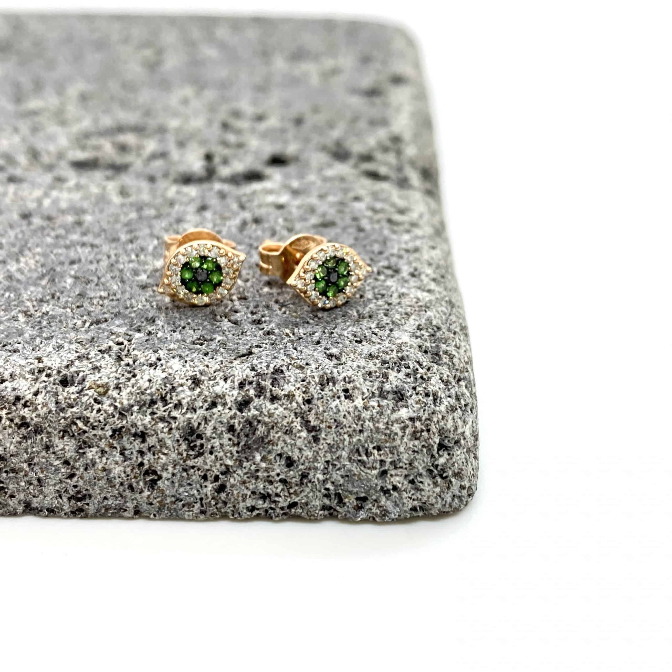 Tsavorite eye shaped earrings — Melina Fachidis (3)