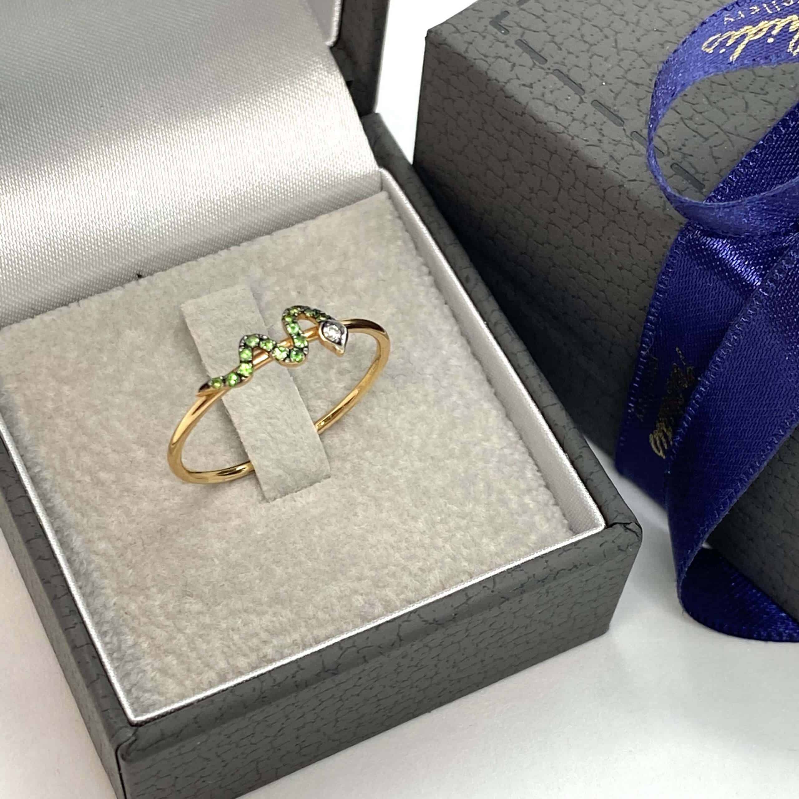 Tiny snake tsavorite ring — Melina Fachidis (4)