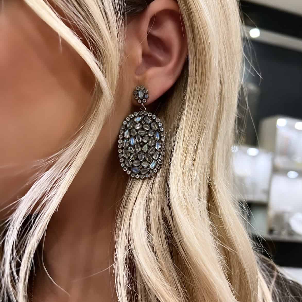 Labradorite and diamond oval earrings — Melina Fachidis (3)