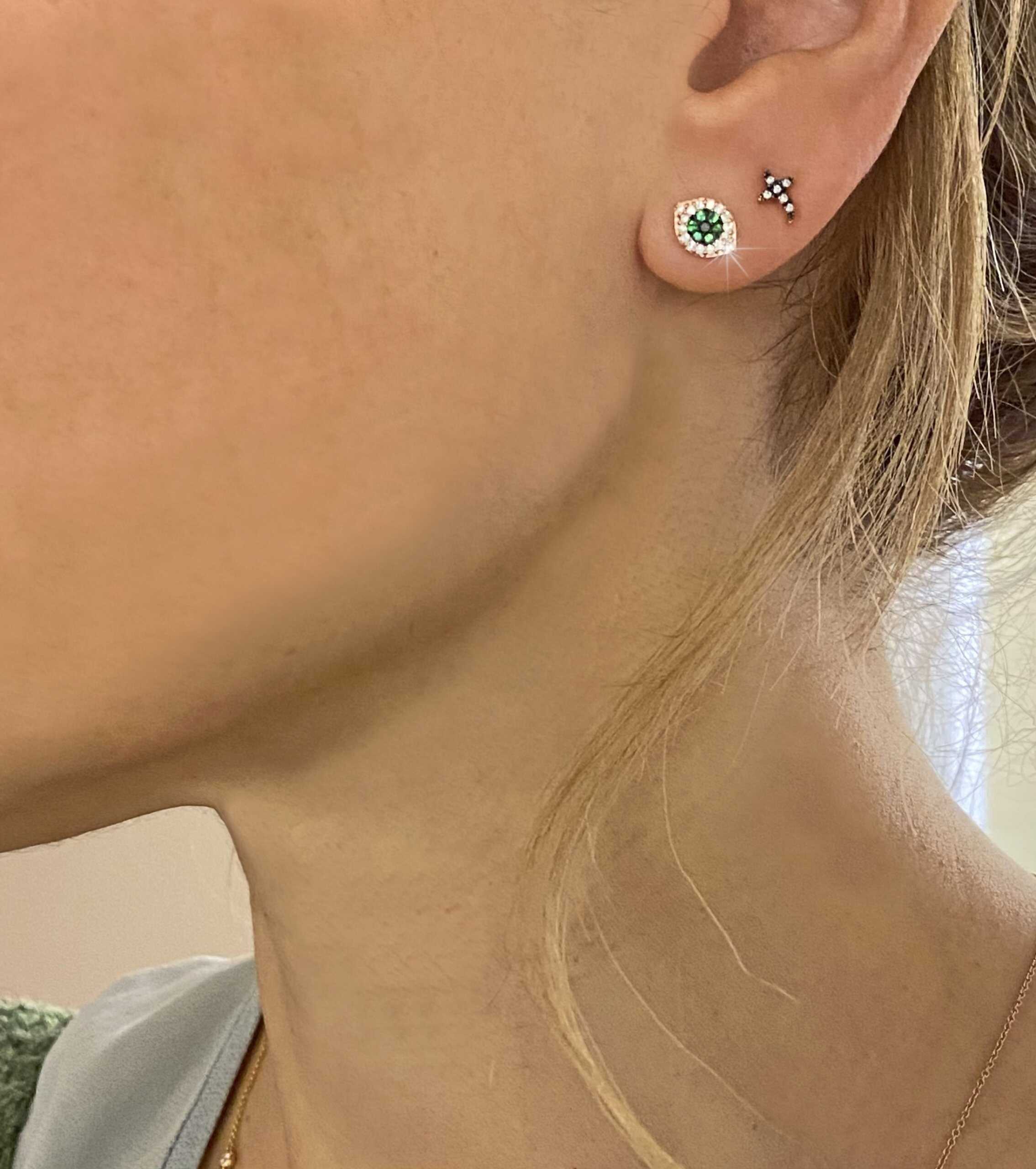Tsavorite eye shaped earrings — Melina Fachidis (6)
