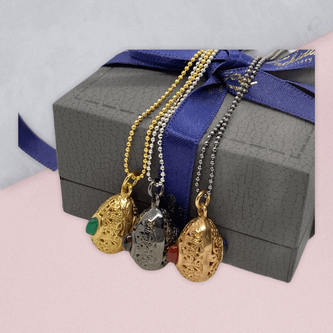 Black egg silver pendants — Melina Fachidis (5)