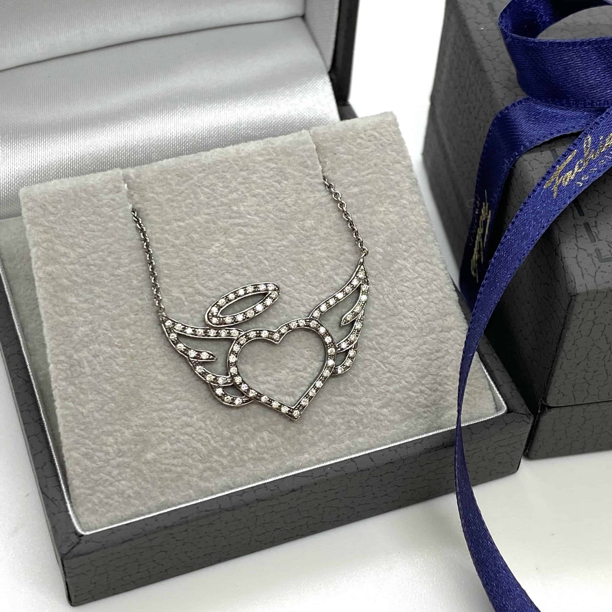 Angel heart diamond necklace — Melina Fachidis (3)