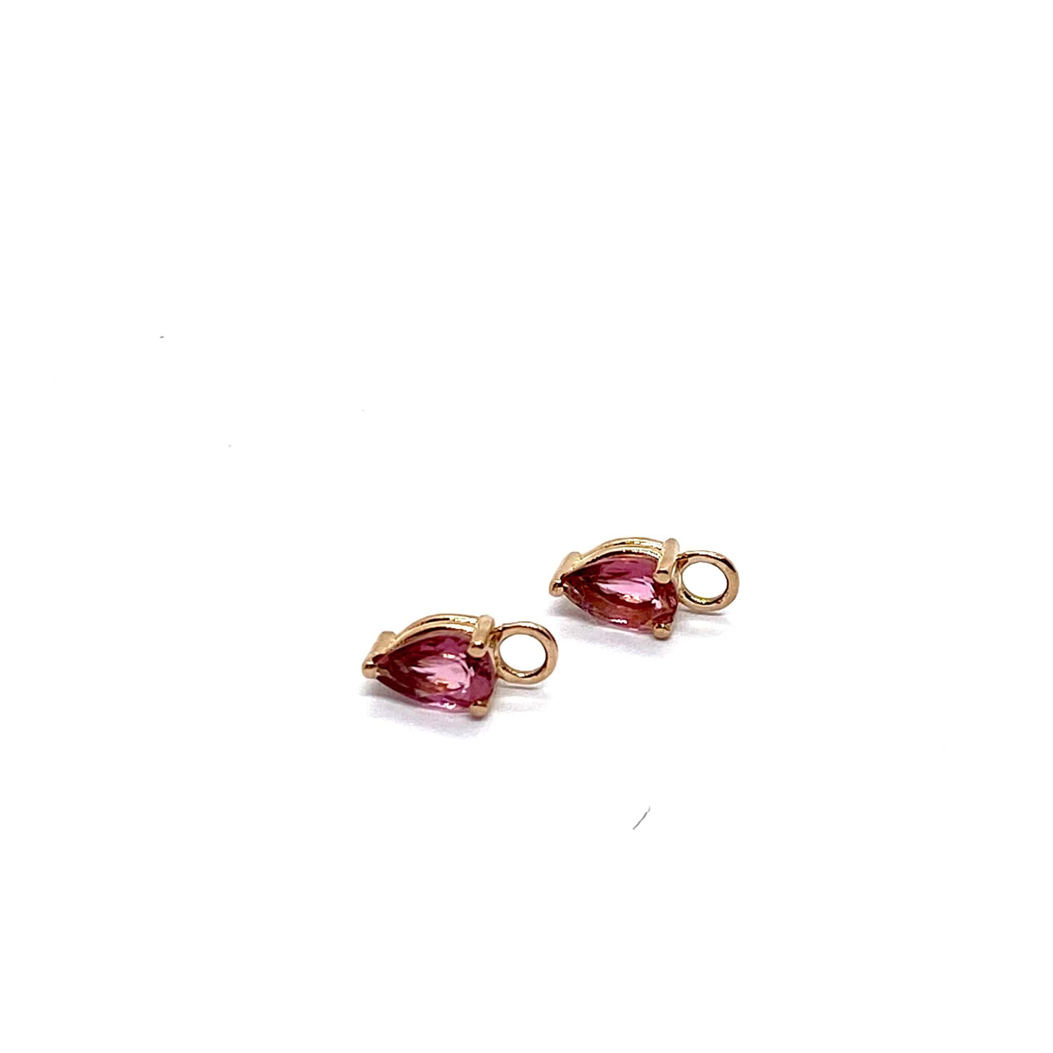 Diamond tiny hoops with drop-shaped olive green tourmalines. — Melina Fachidis (7)