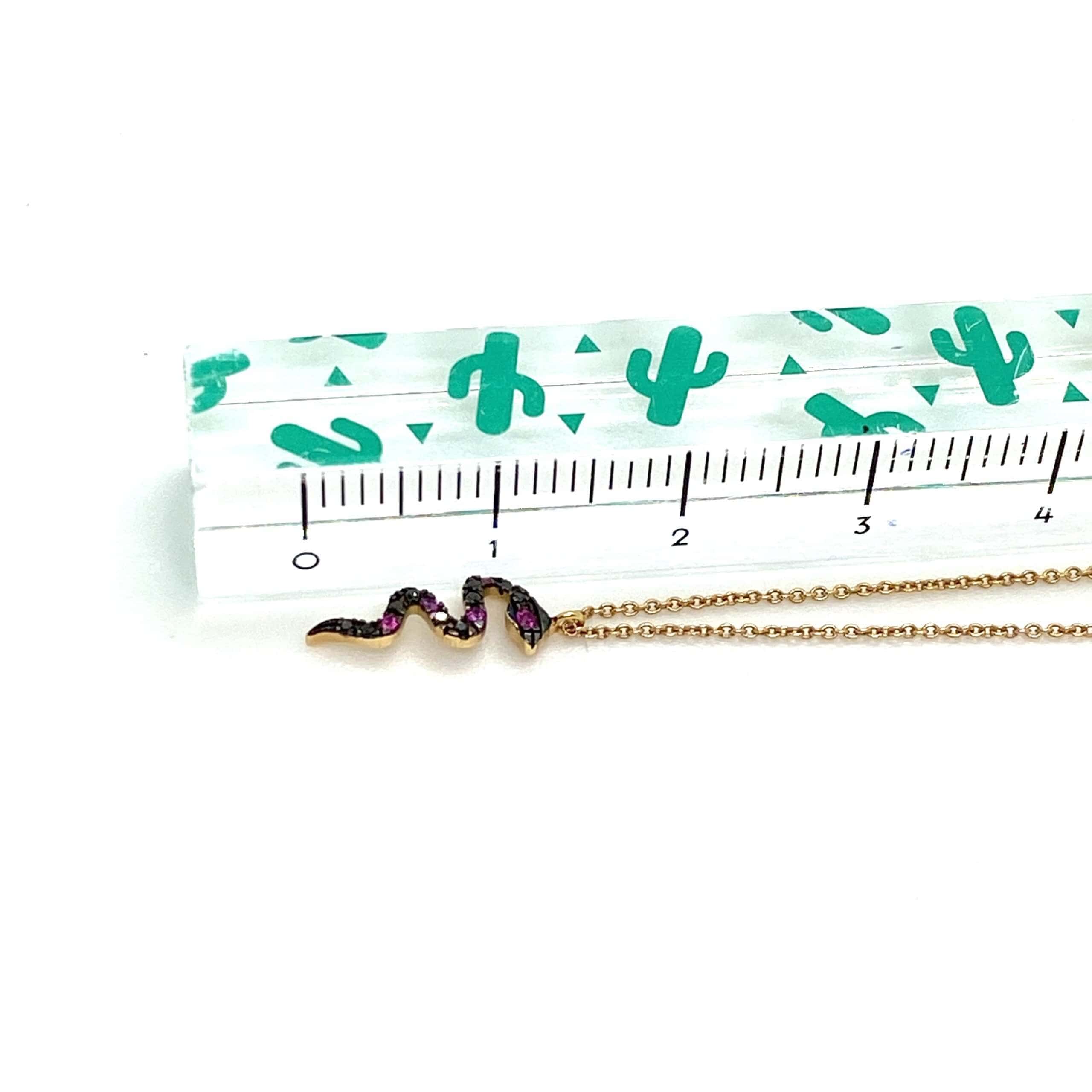 Small black diamond snake pendant — Melina Fachidis (4)