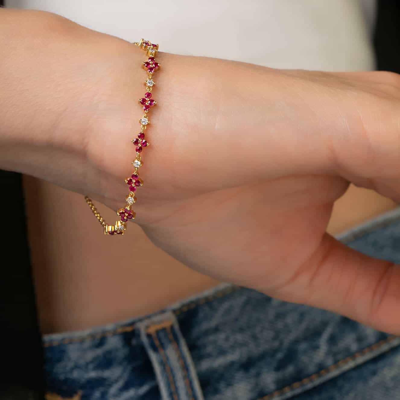 Ruby flower bracelet — Melina Fachidis (3)