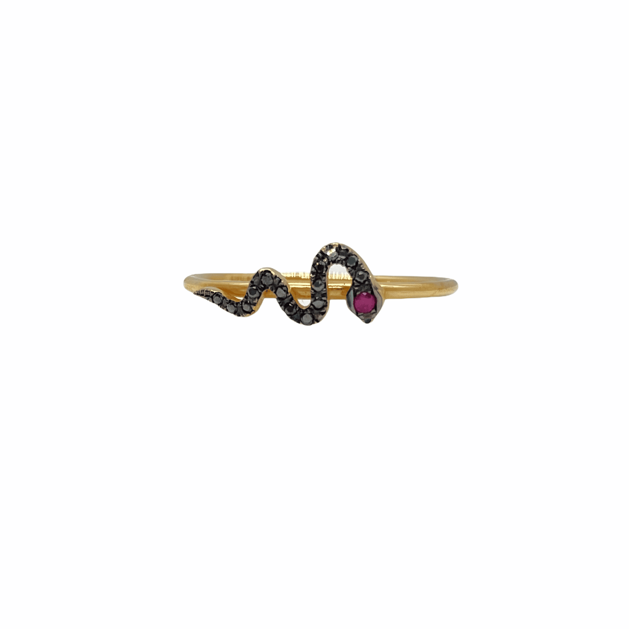 Tiny snake black diamond ring — Melina Fachidis (4)