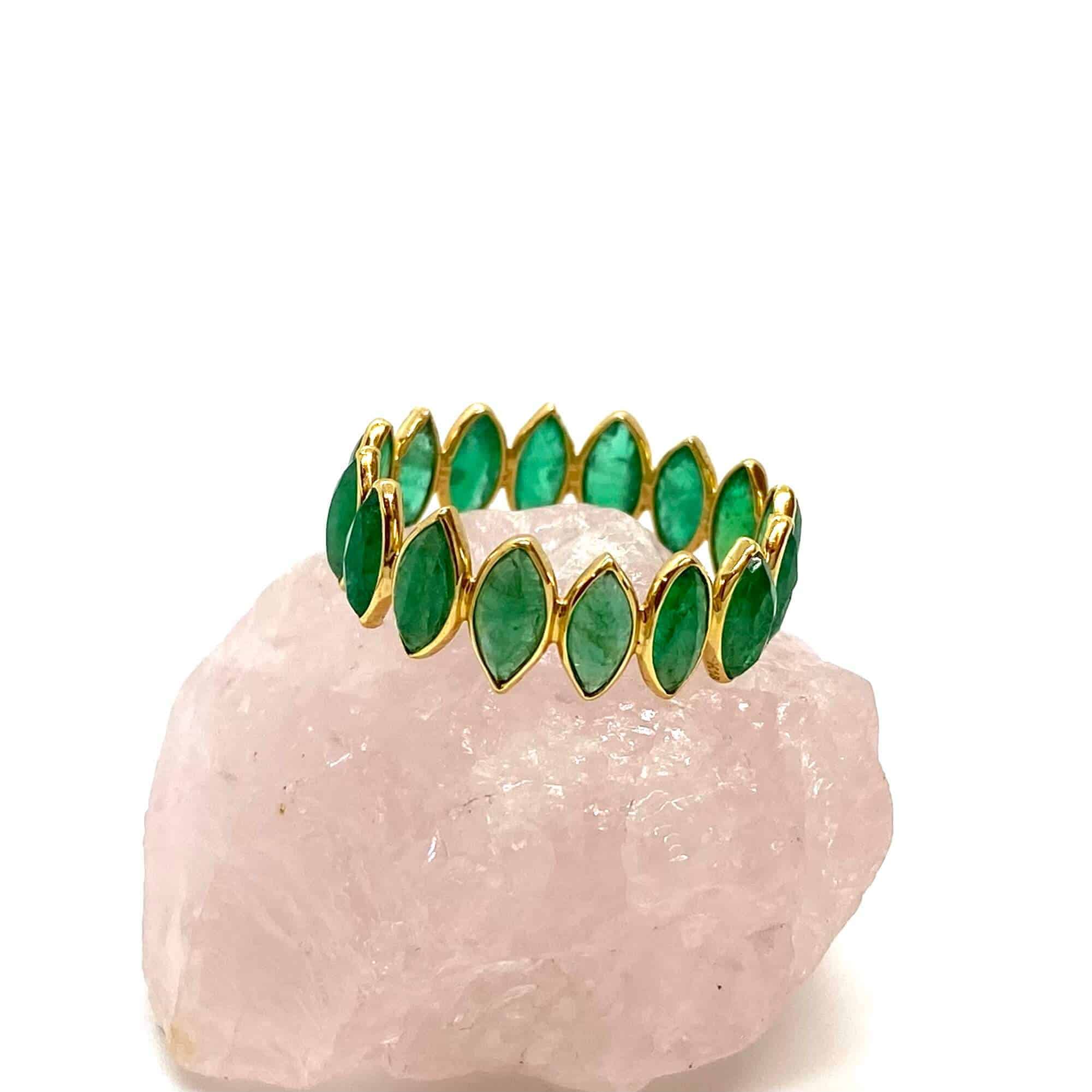Marquise emerald ring band — Melina Fachidis (4)